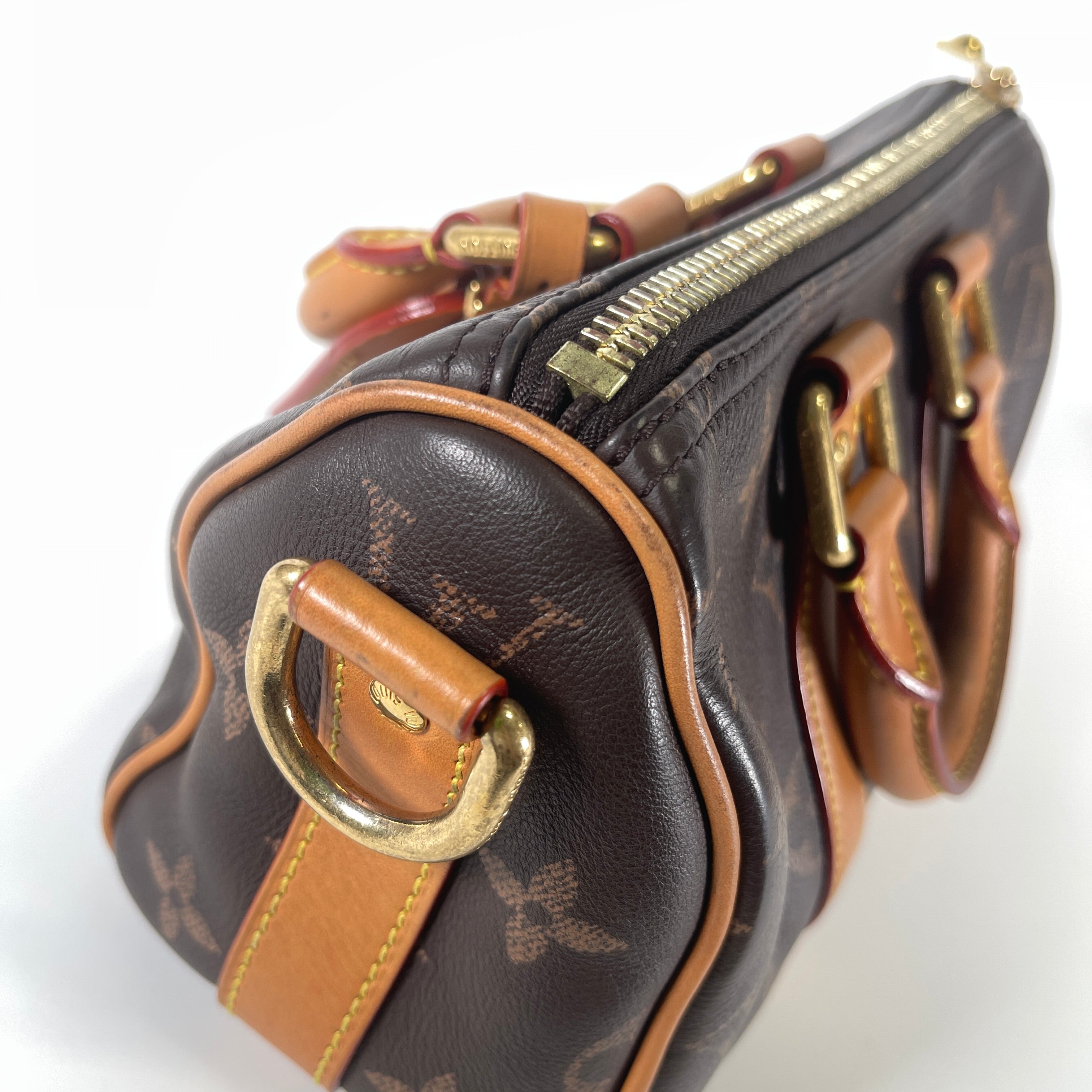 2603 secondhand LV Cuir Monogram M14026 Keepall Bandouliere 25 strap