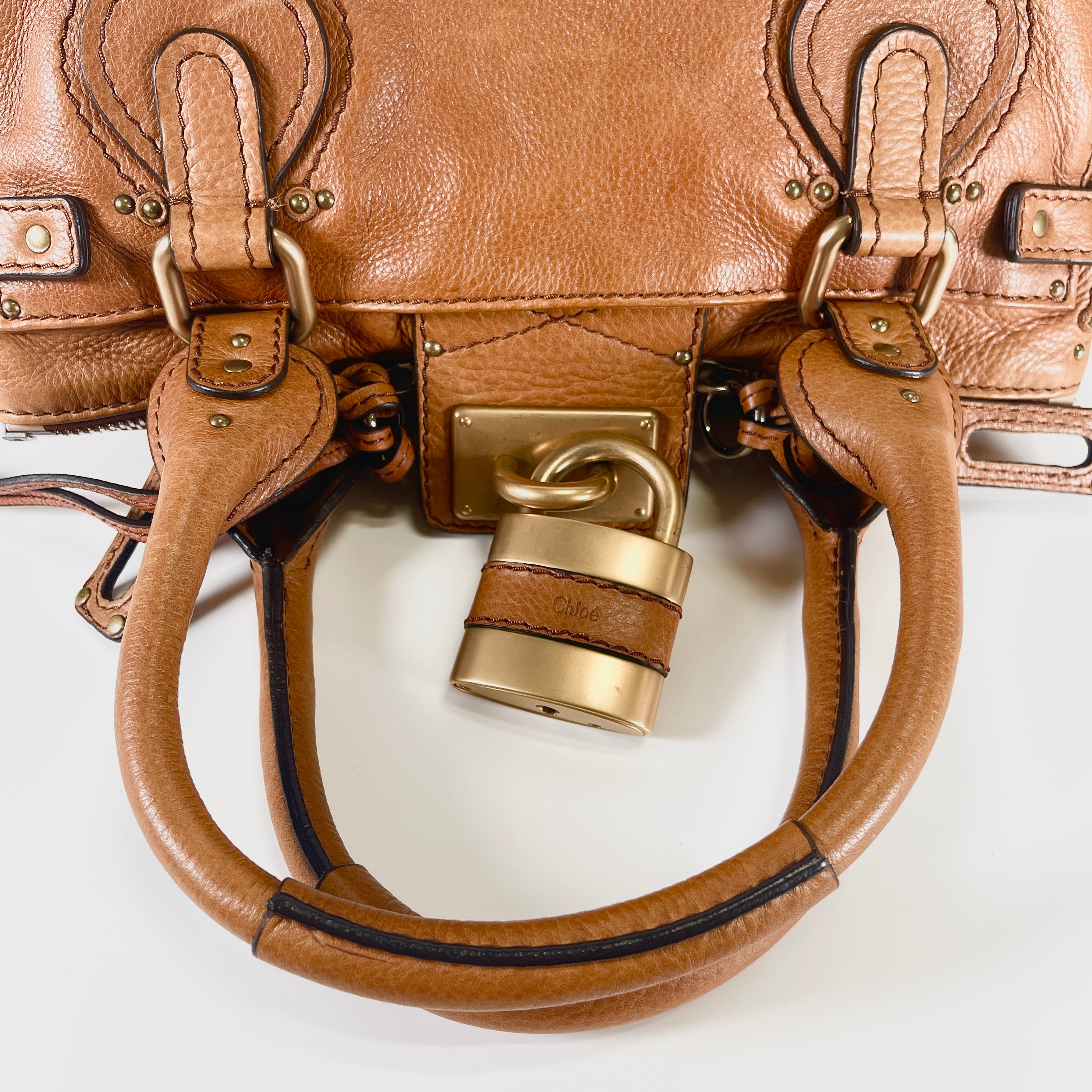 Chloe Paddington Camel Leather Bag