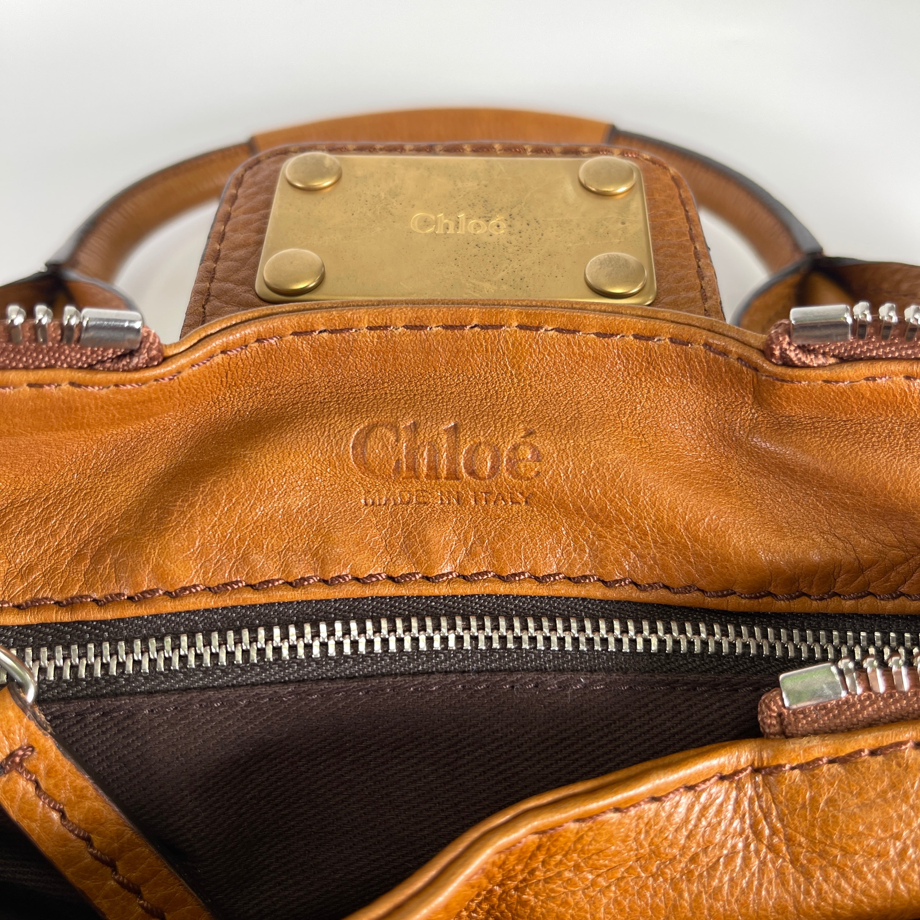 Chloe Paddington Camel Leather Bag