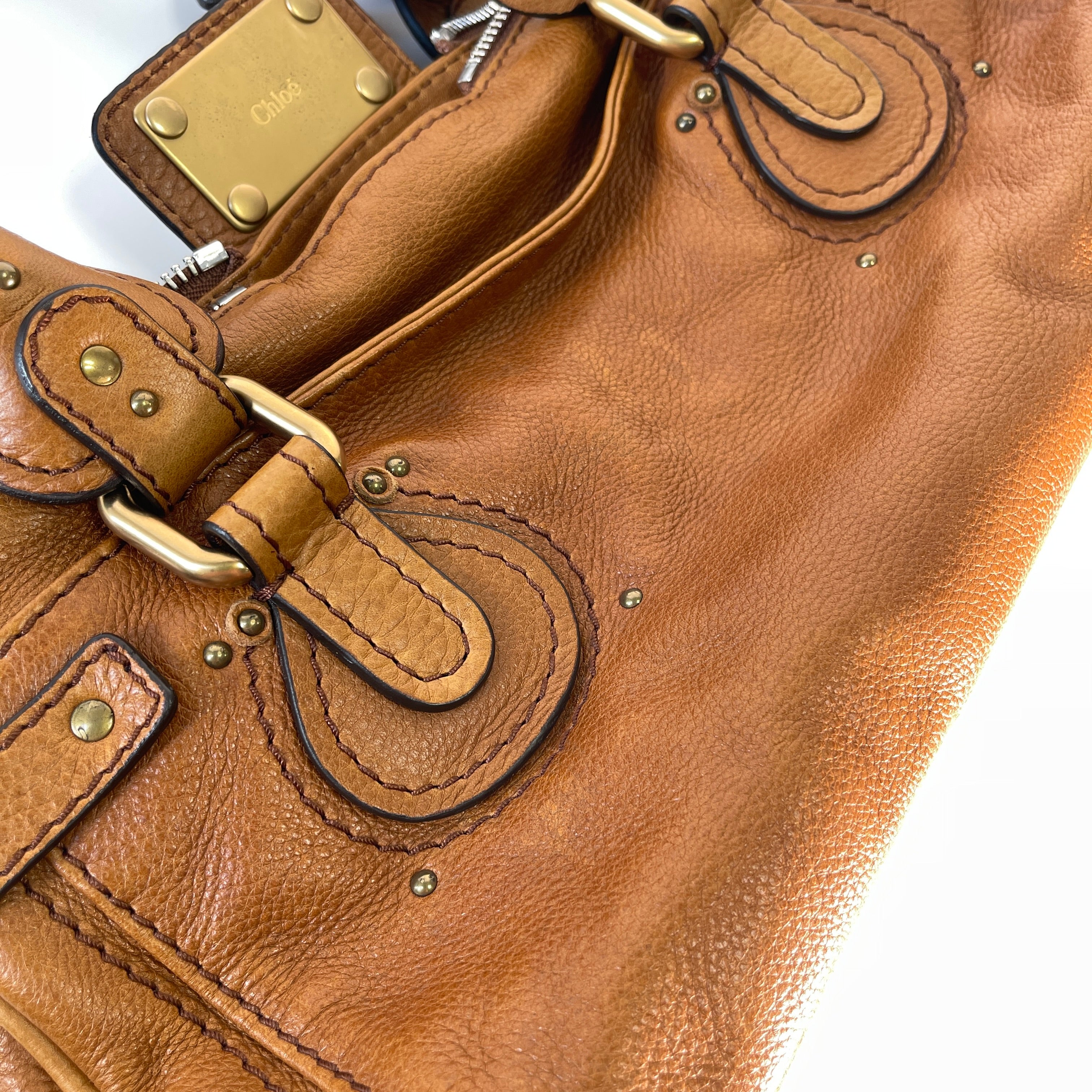 Chloe Paddington Camel Leather Bag