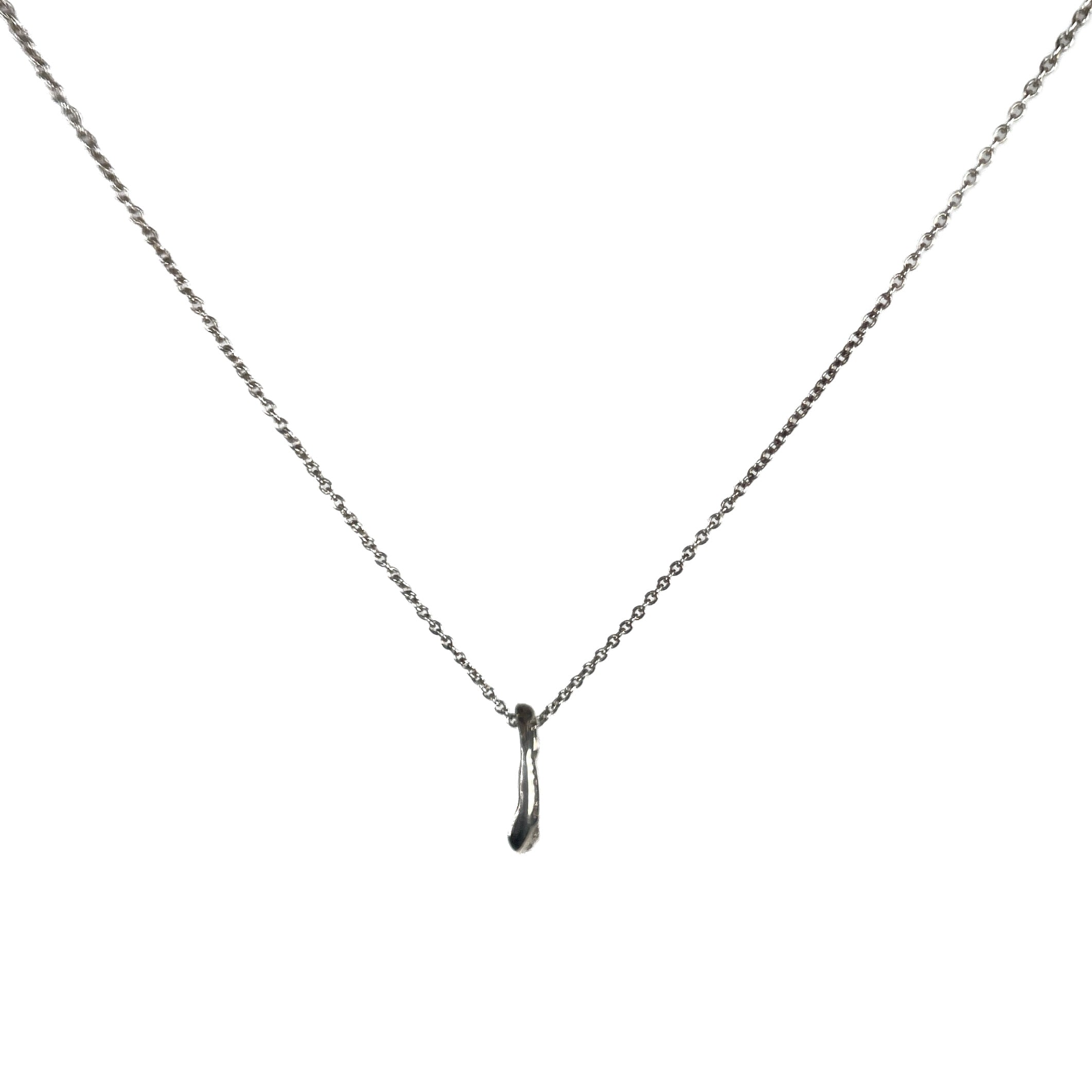 2511 TIFFANY & Co. Tiffany Open Heart Necklace 925 SiLouis Vuittoner 1.9g