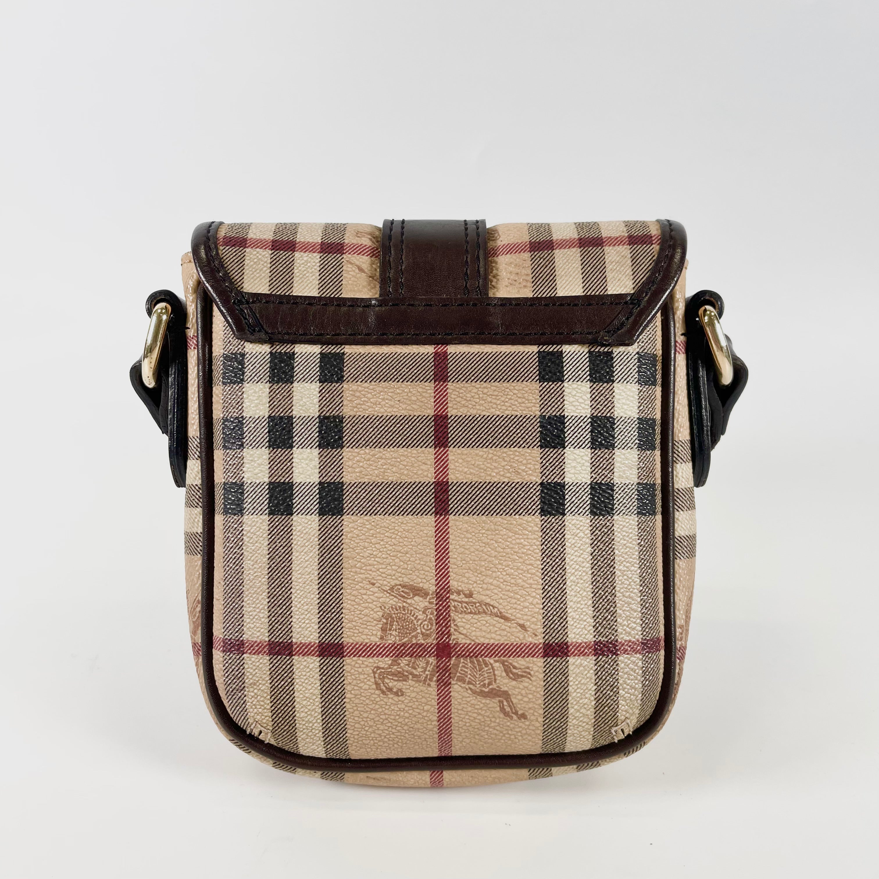 2601 secondhand BURBERRY check Shoulder bag