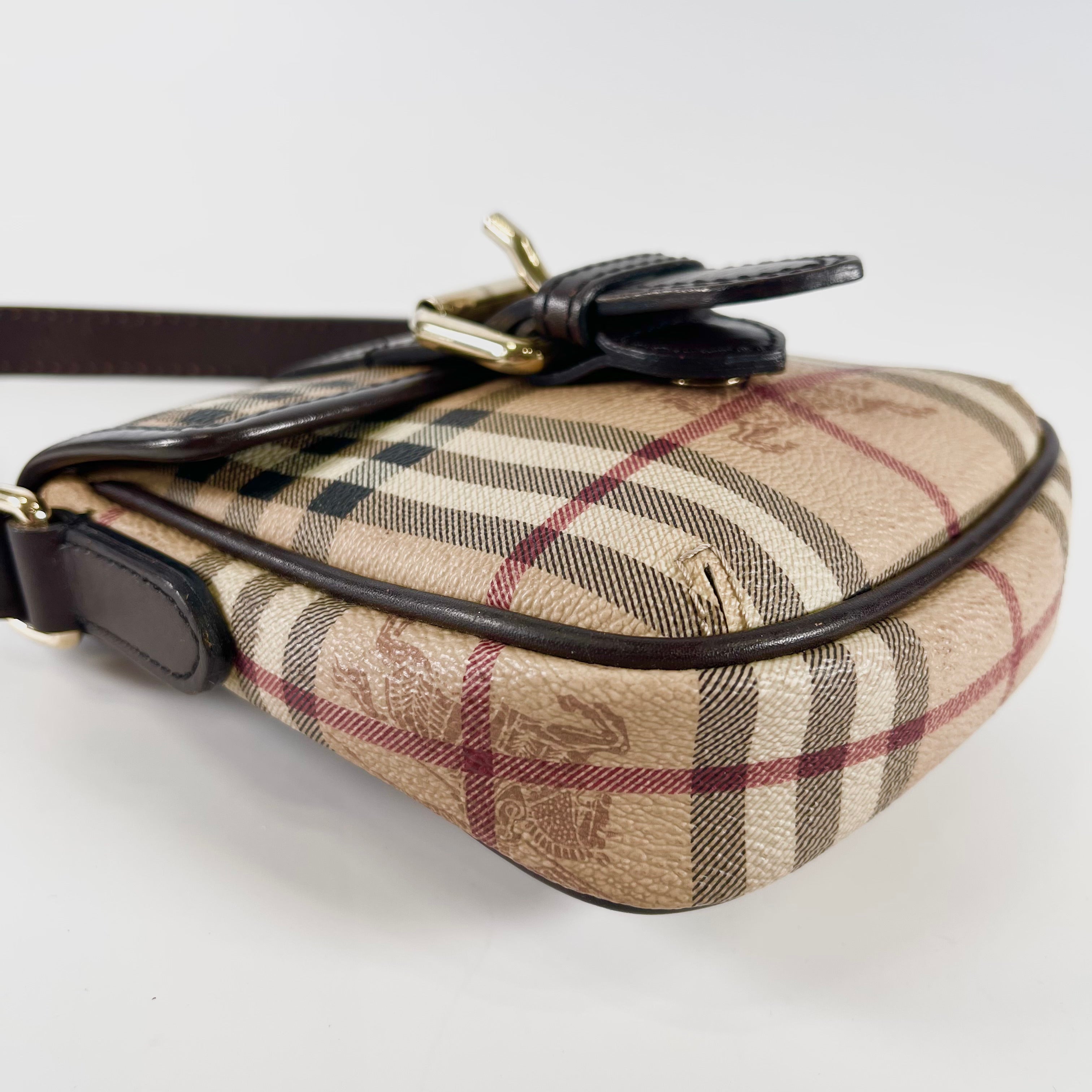 2601 secondhand BURBERRY check Shoulder bag