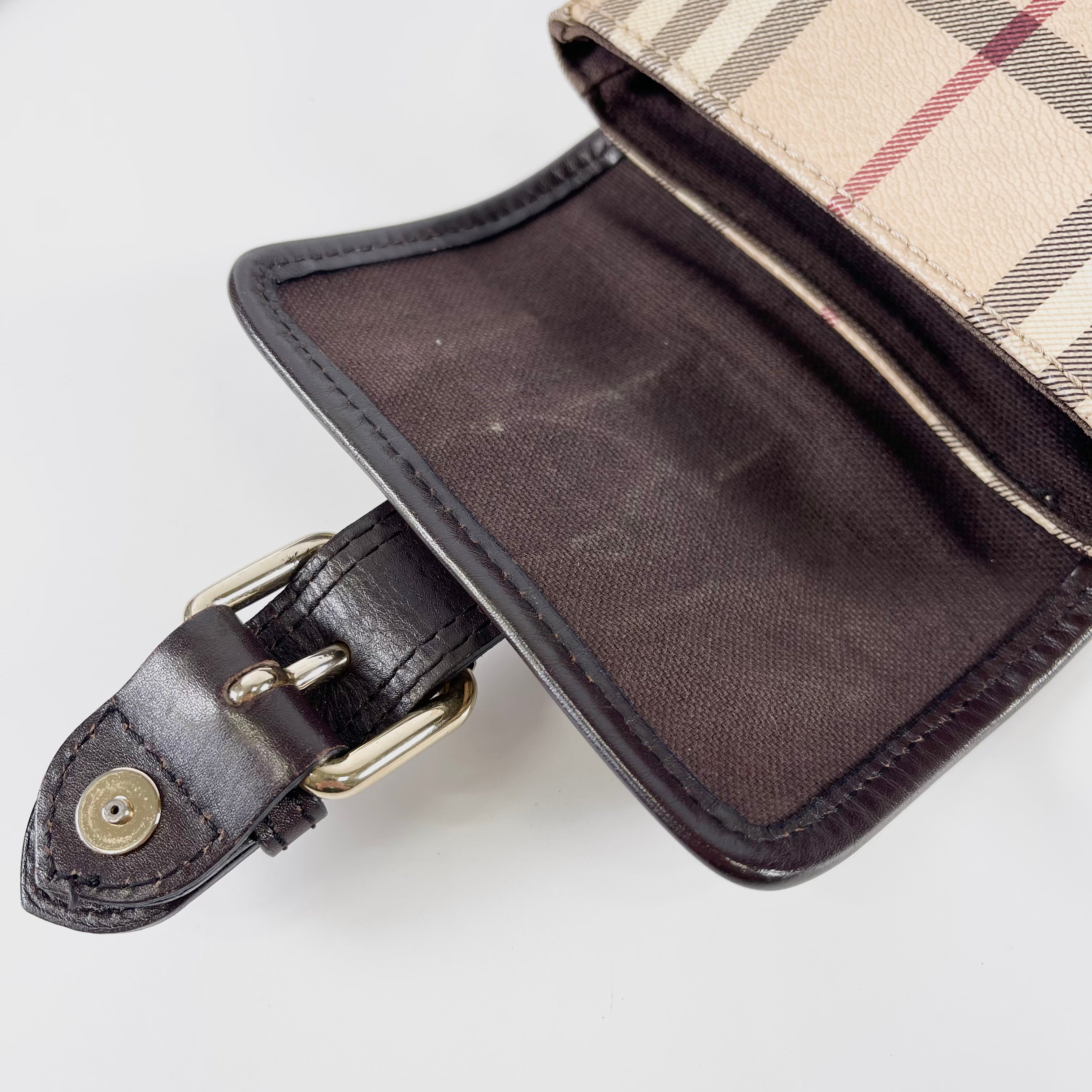 2601 secondhand BURBERRY check Shoulder bag