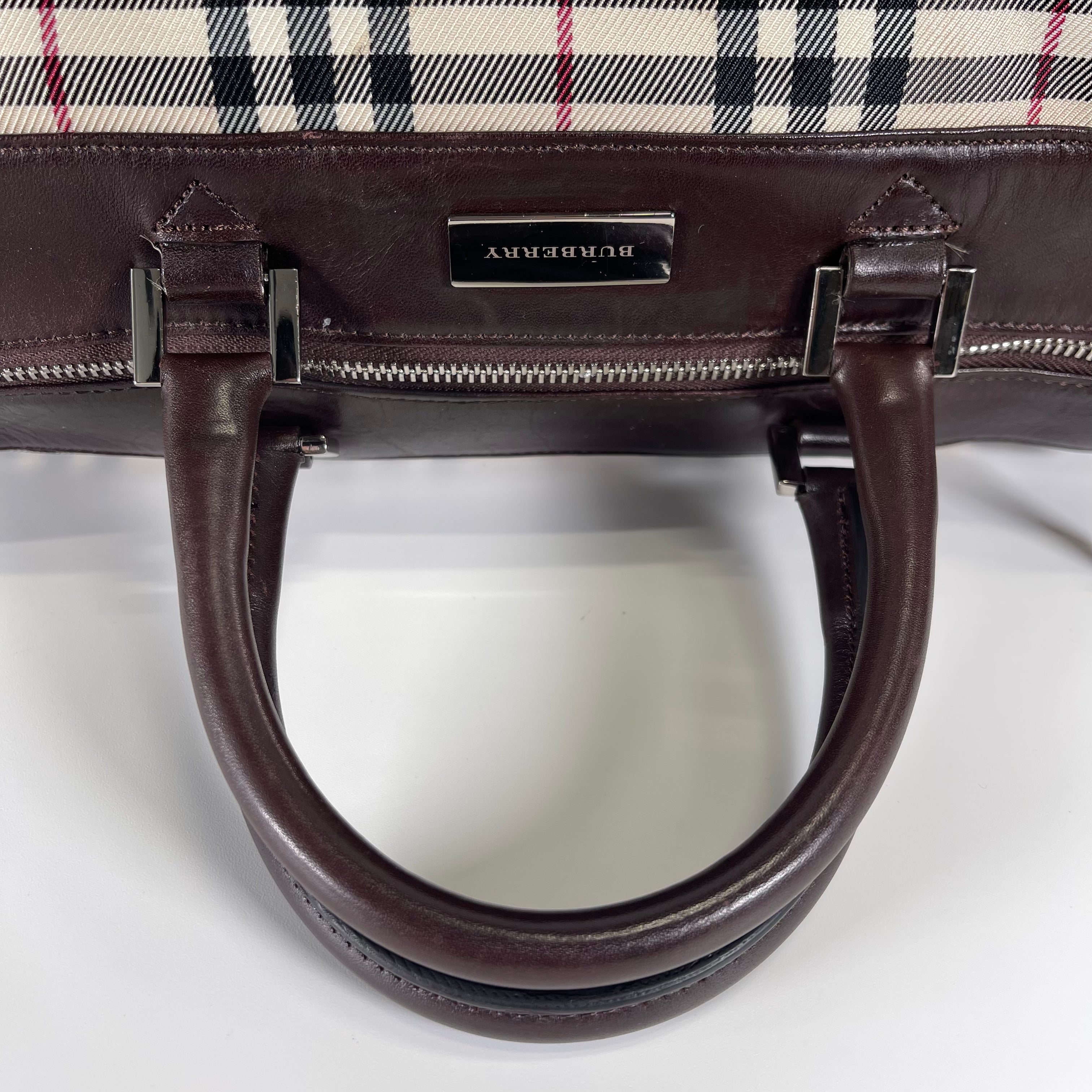 2601 secondhand BURBERRY check hand bag