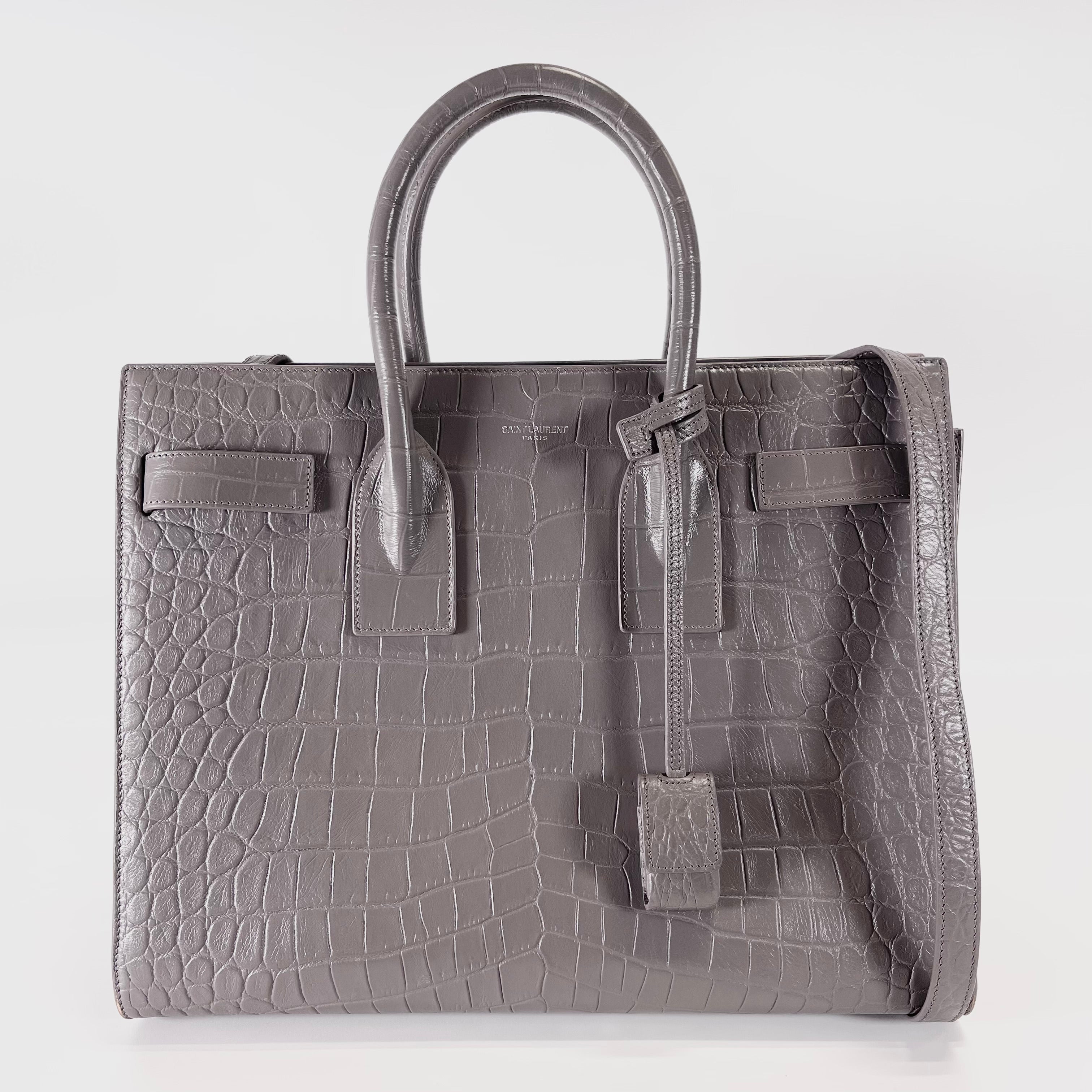 2602 secondhand SAINTLAURENT Sack Joules mini gray key ×2 Cadena shoulder strap CS30N