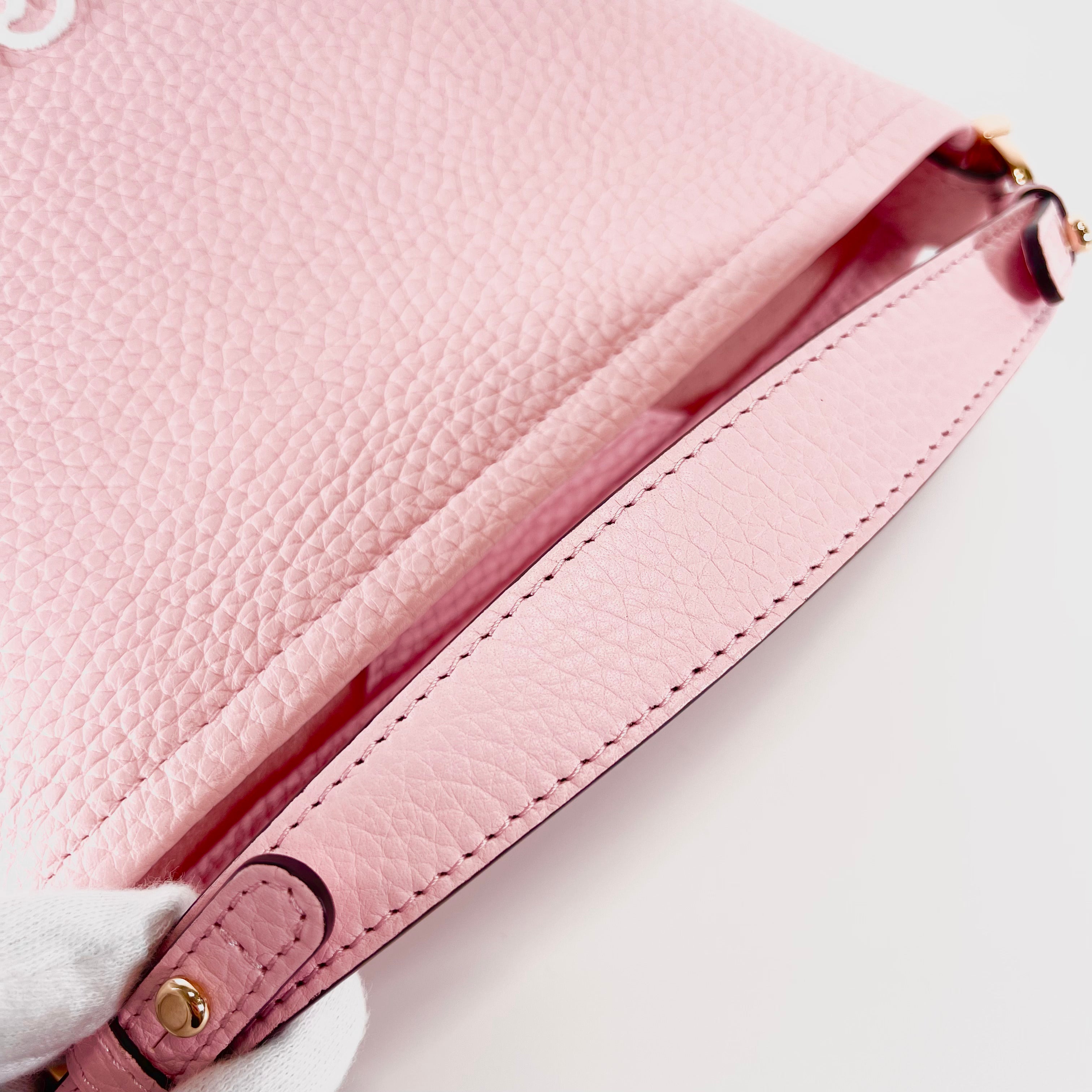 2512 secondhand DELVAUX leather De bucket mini Bloom × ivory