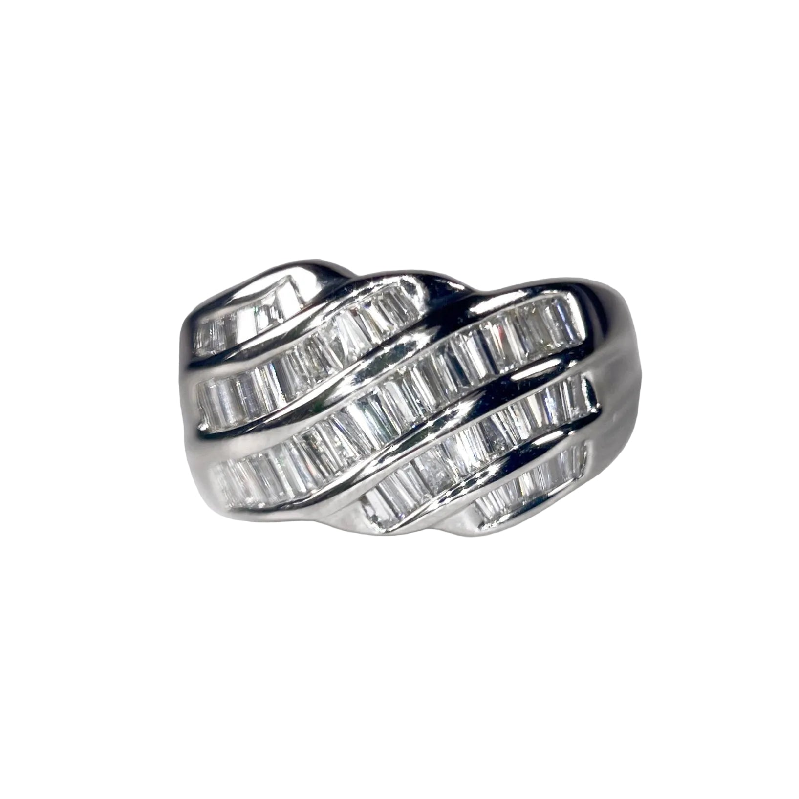 2604 Pt850 Ring D1.00ct 7.9g