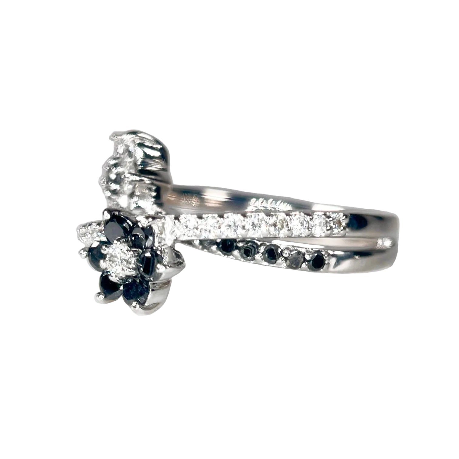 2604 K18WG Ring D0.46ct/0.39ct 5.9g
