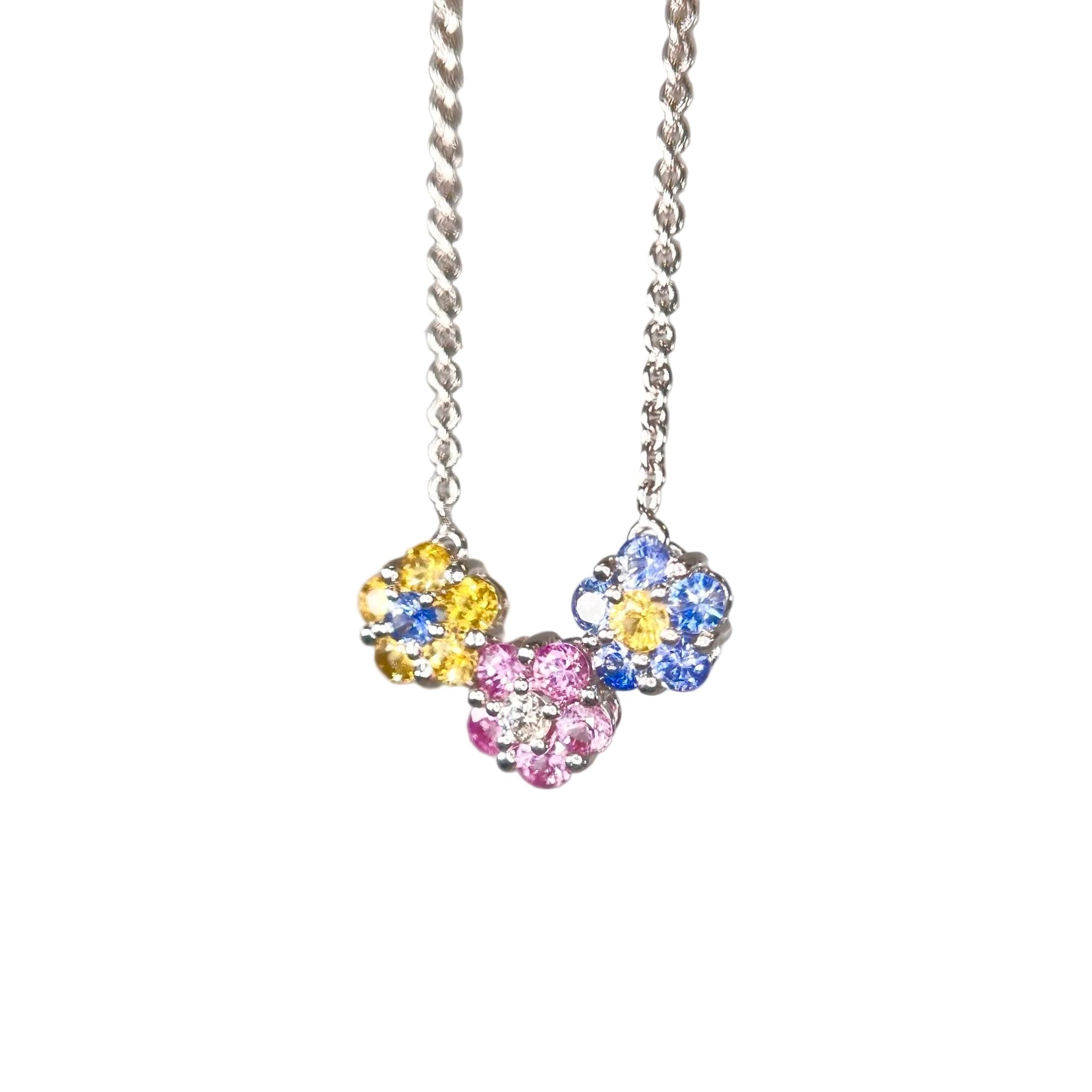 2602 secondhand K18 necklace S2. 11ct/D0.10ct 6.8g 40cm