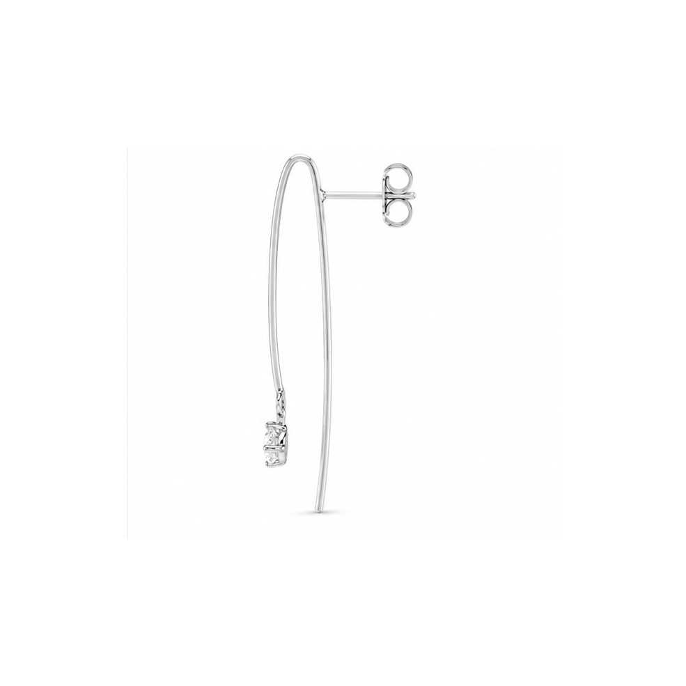 2606 secondhand K18WG earrings D0.23/0.22ct Total 1.7g
