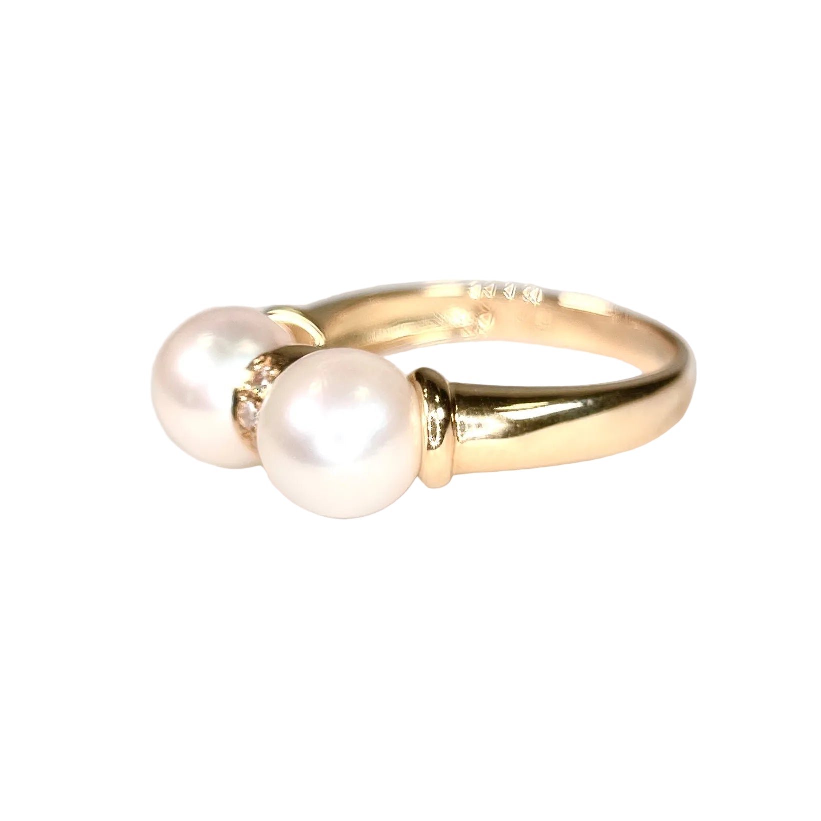 2602 K18YG Ring pearl 7.5mm/D3.6g #11.5