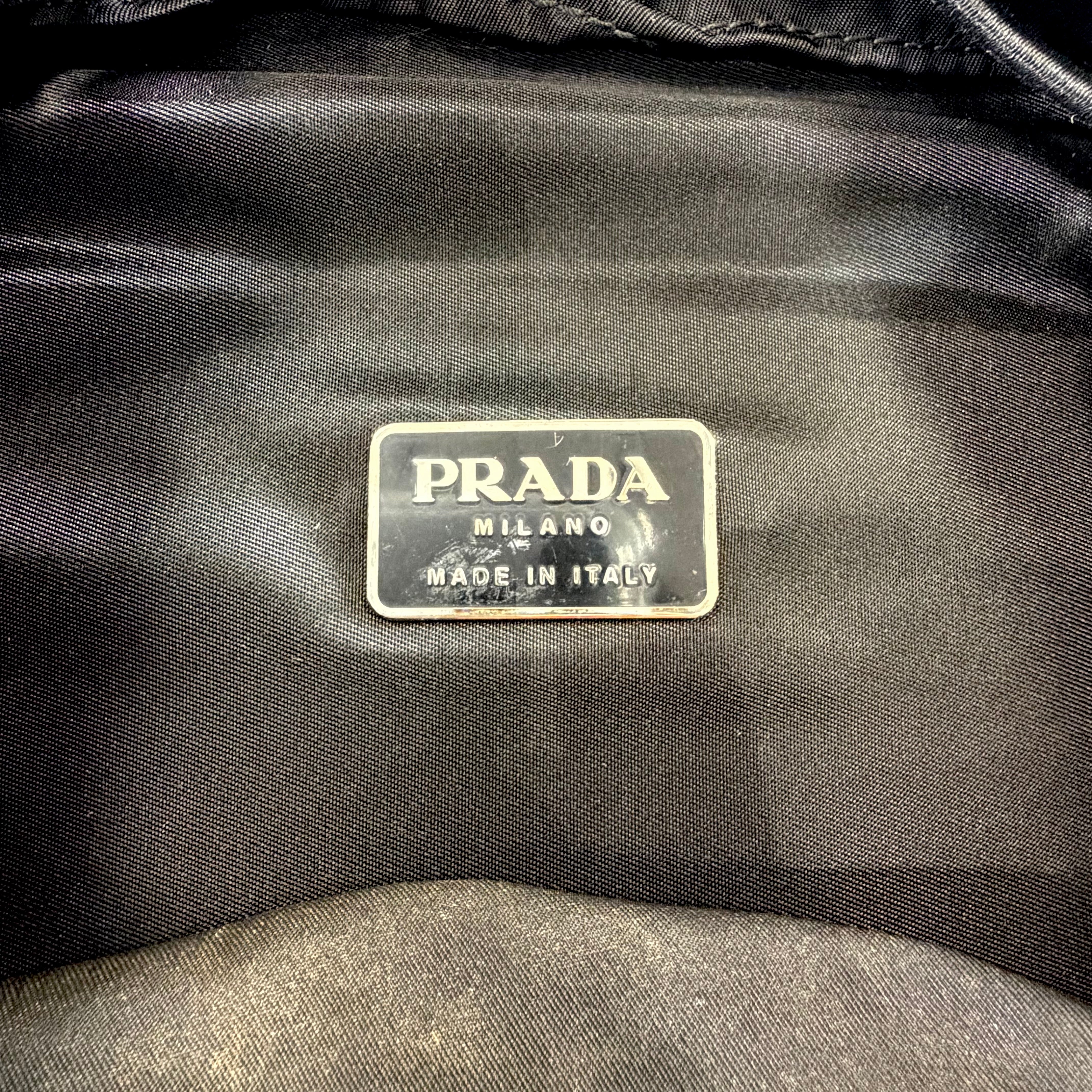 2608 secondhand PRADA backpack nylon black Guarantee B