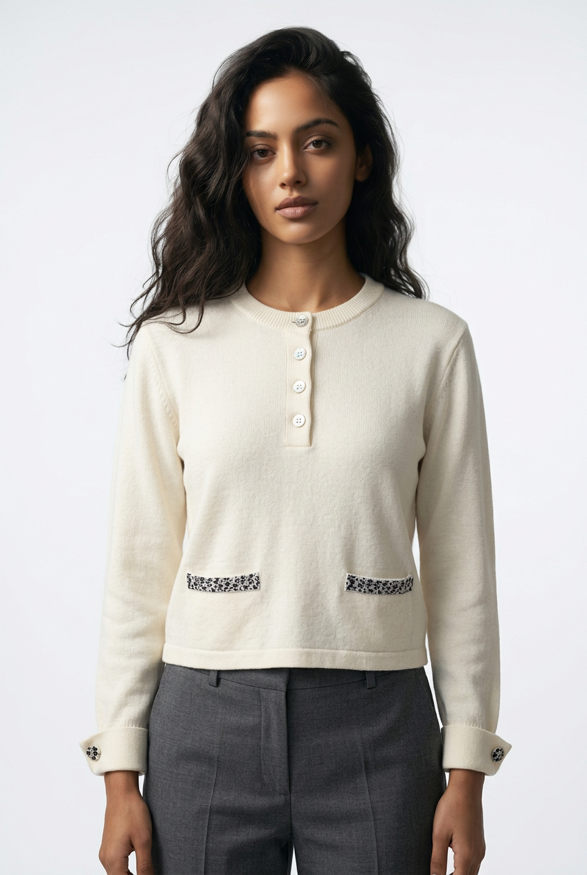 2606 secondhand CD knit sweater Unused tag With Tops