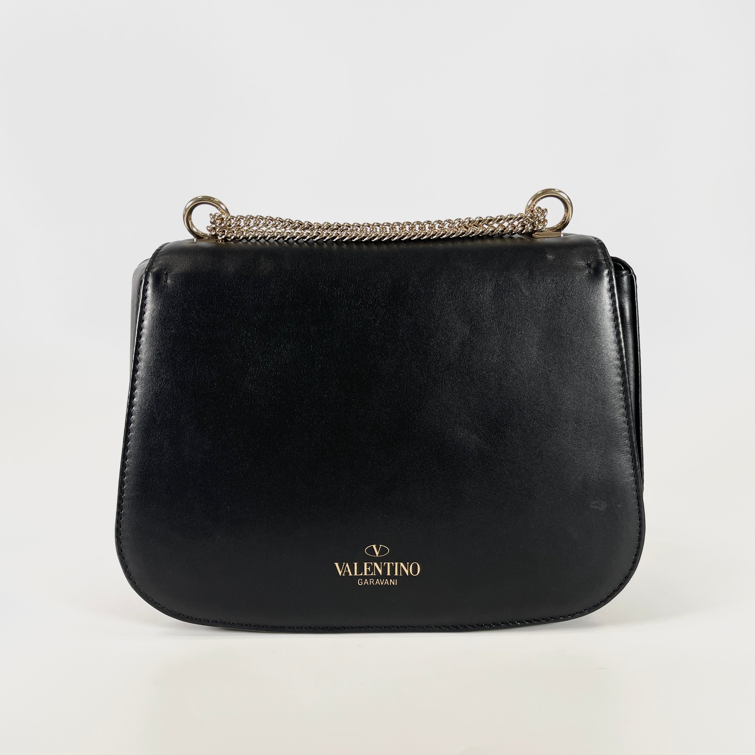 2605 secondhand VALENTINO leather chain Crossbody Bag