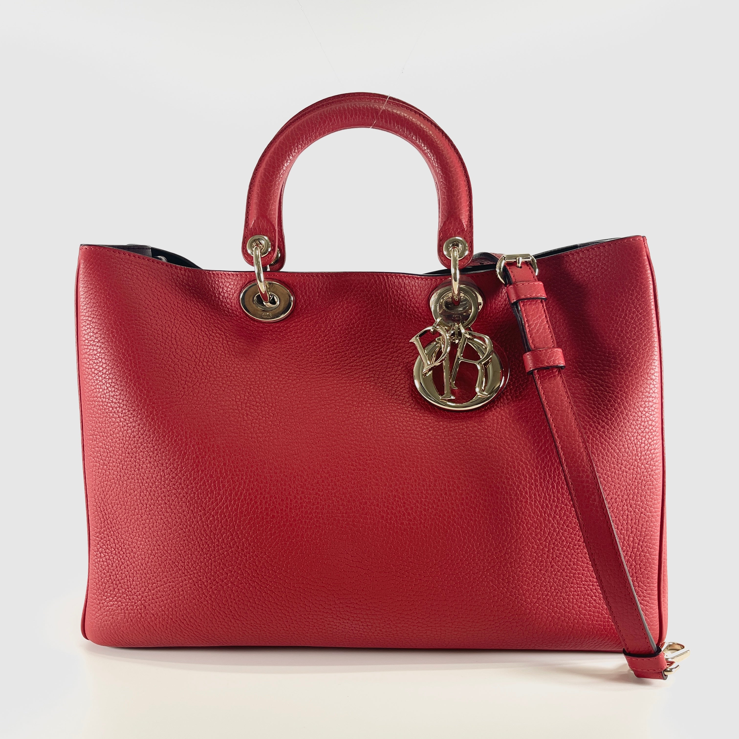 2606 secondhand CD Diorissimo leather 2WAY hand bag Red