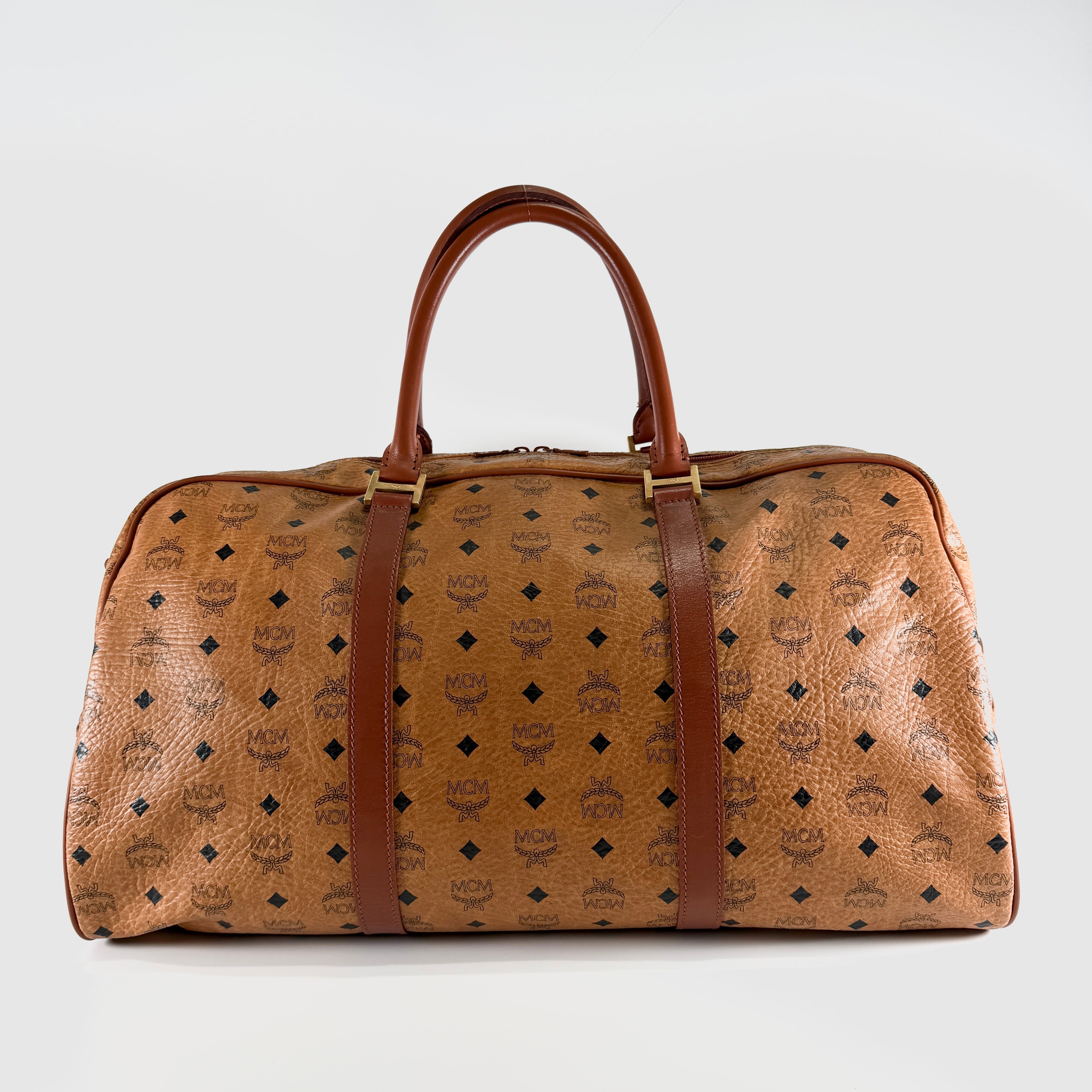2606 secondhand MCM 2WAY Boston Camel