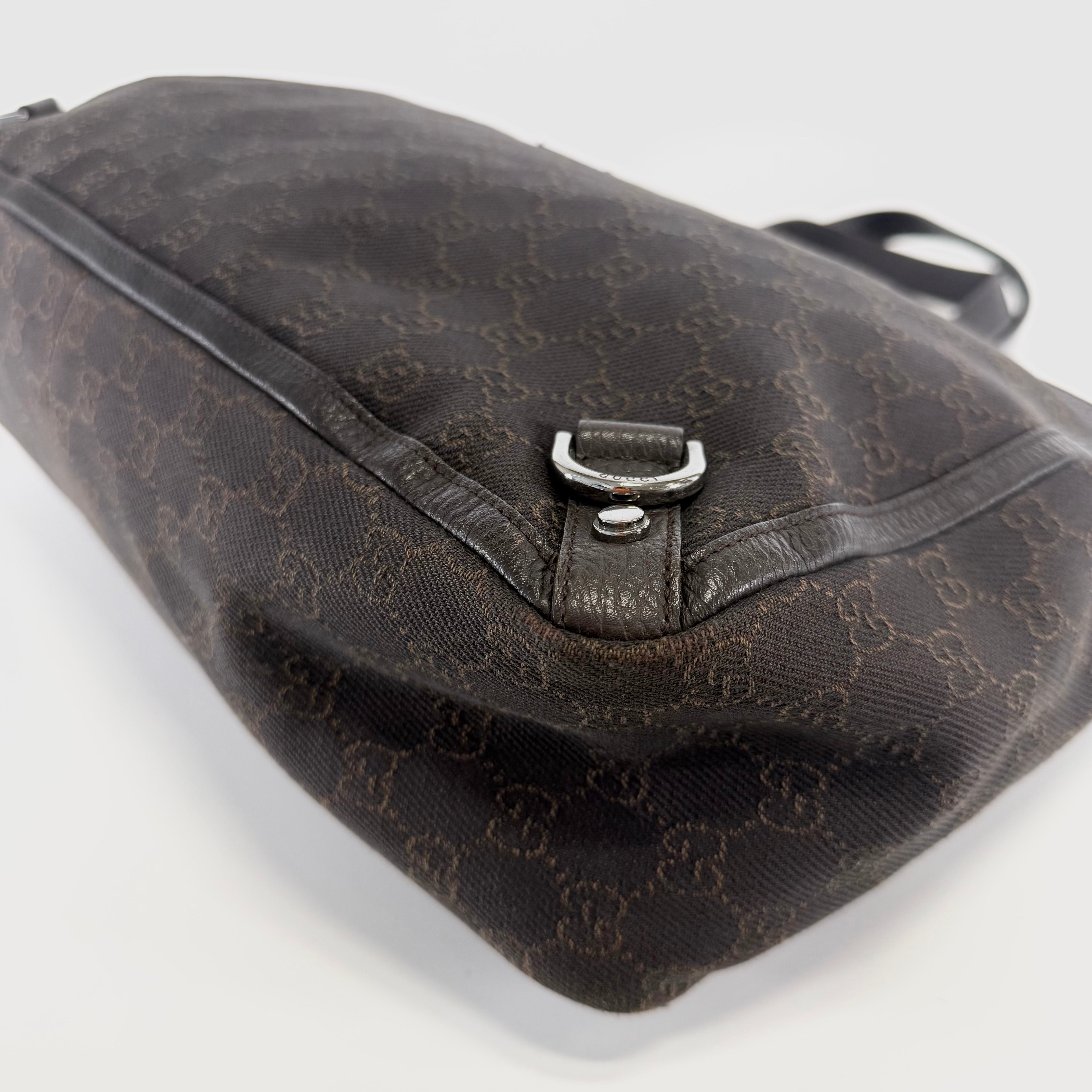 2608 secondhand GUCCI Abby / GG canvas Tote Bag canvas 498879 Brown B