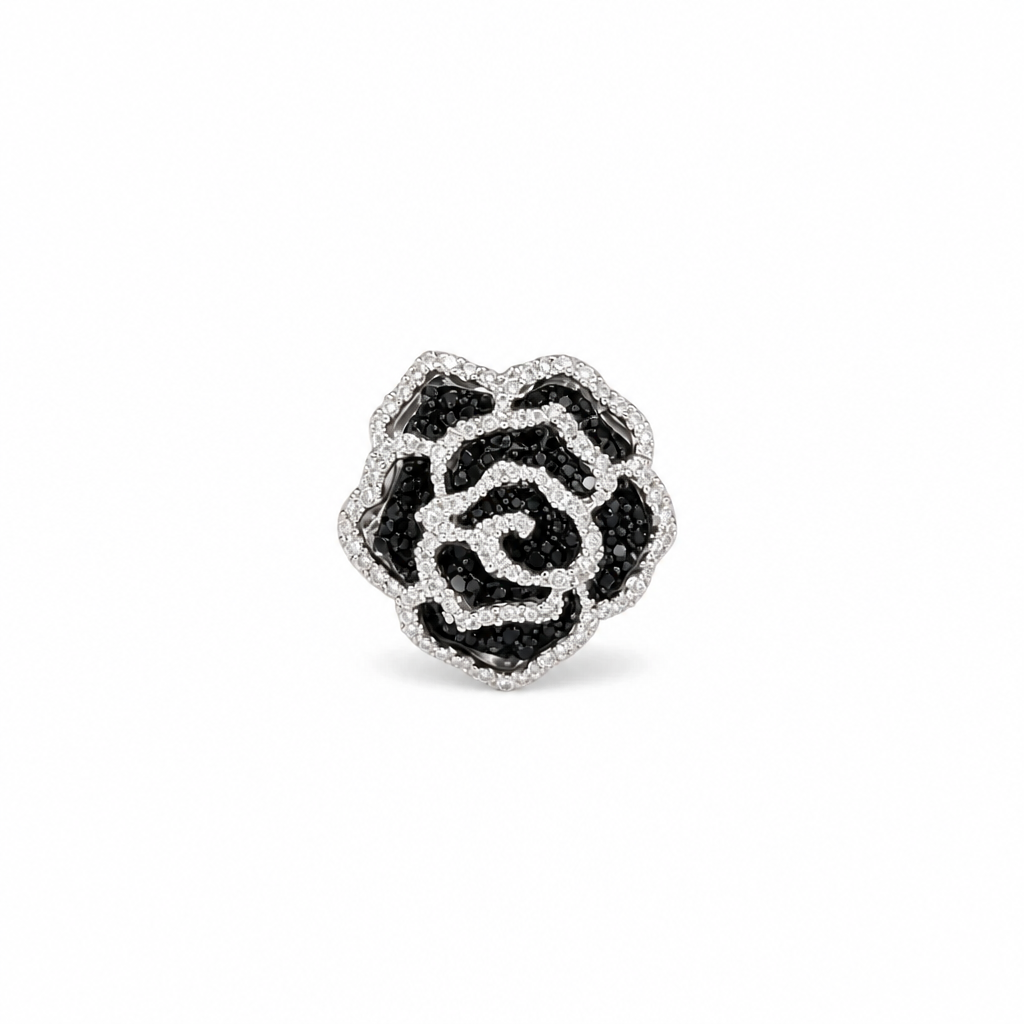 2605 secondhand K18WG Rose ring D1.00ct 4.3g #12