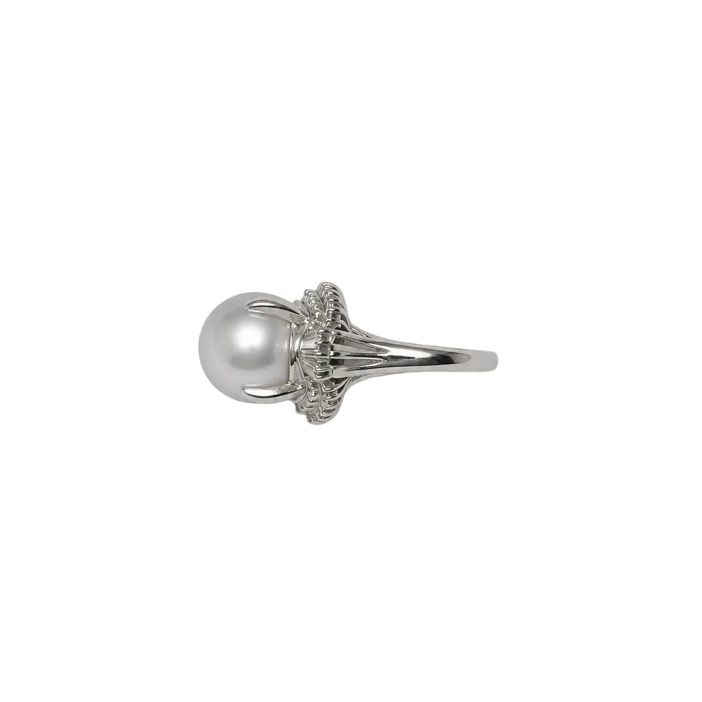 2607 secondhand Pt900 ring Pearl D0.97ct Total 14.03g