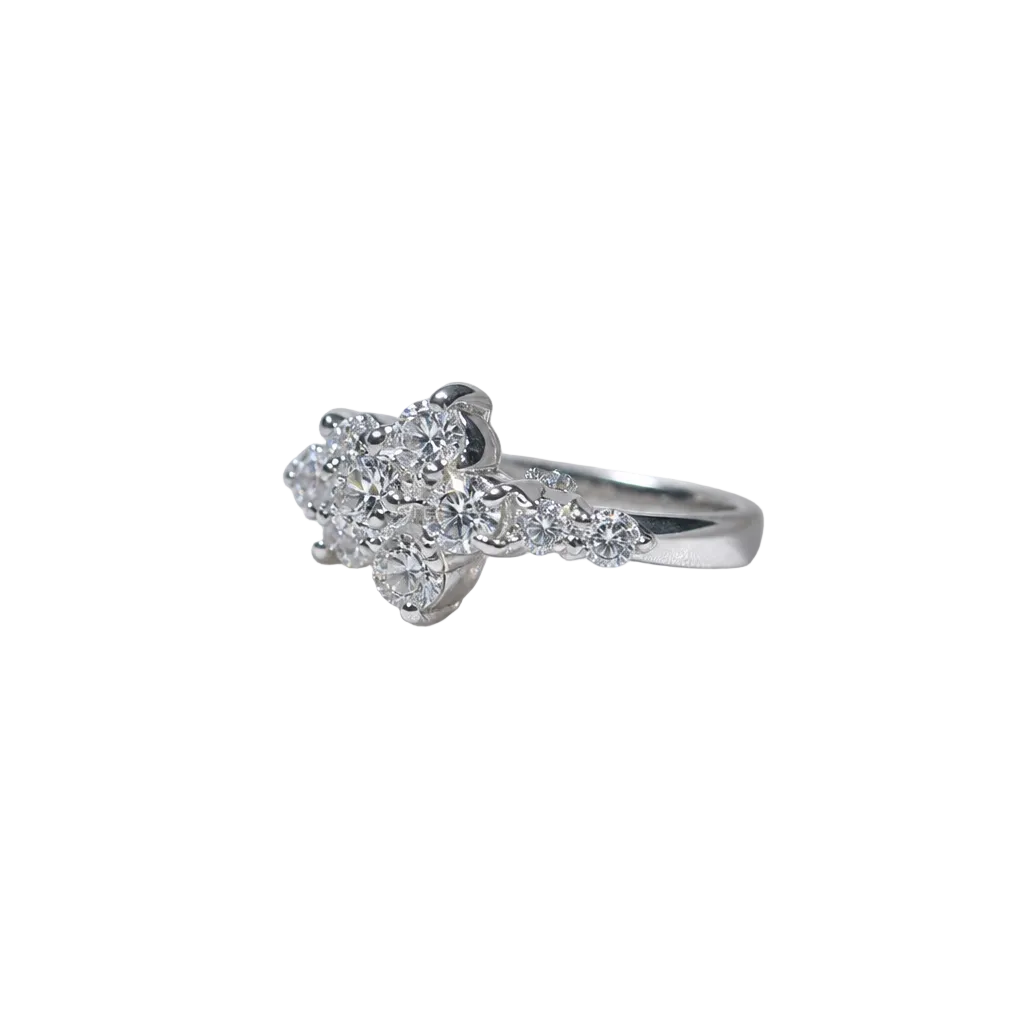 2605 secondhand Pt900 ring D1.00ct 4.9g #8