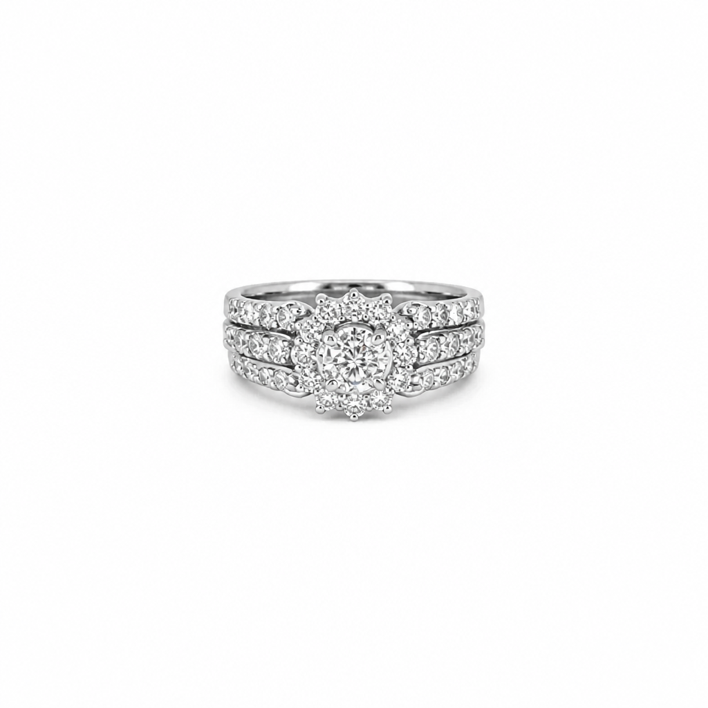 2605 secondhand Pt900 ring D1.00ct 6.7g #12