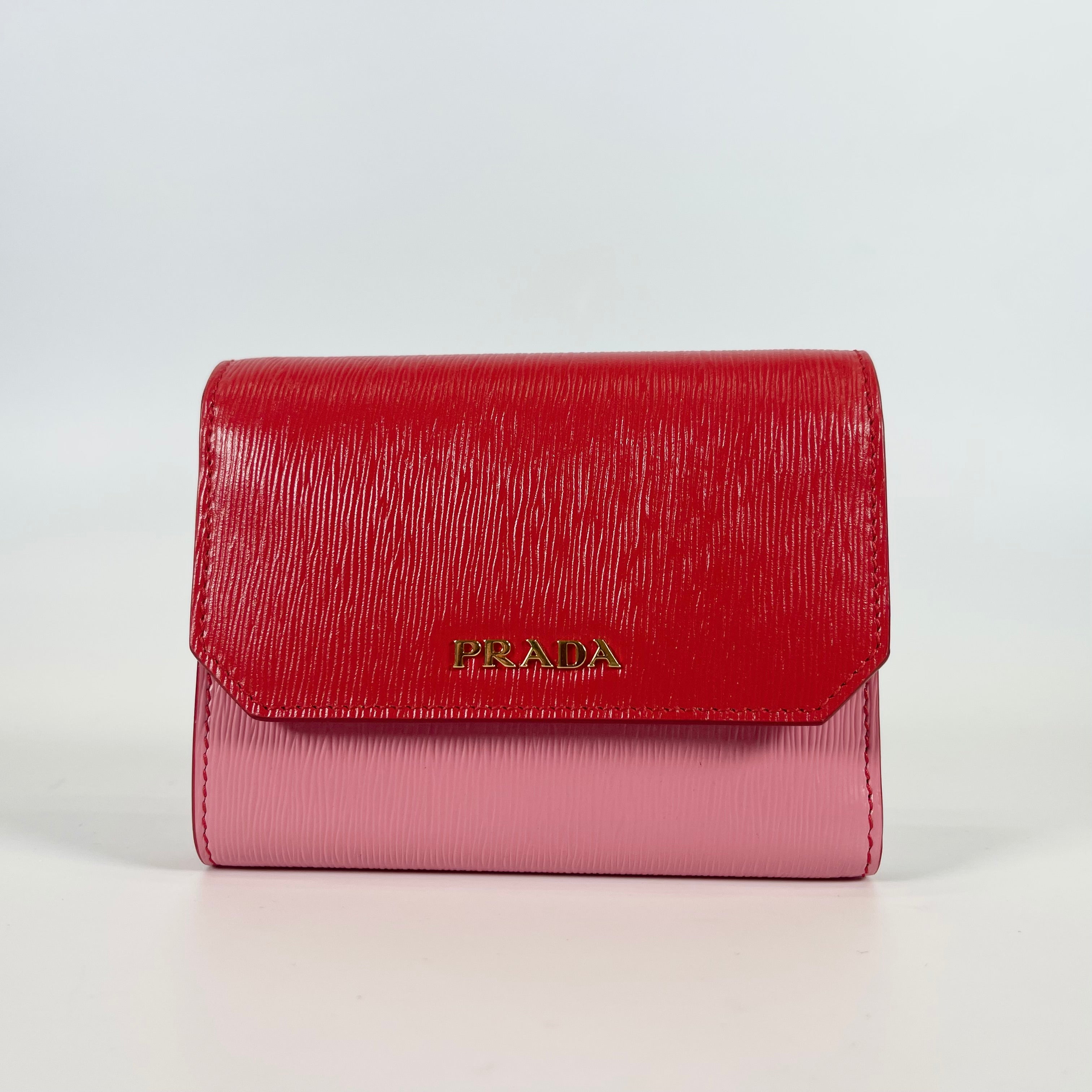 2511 PRADA Move leather wallet pink Red