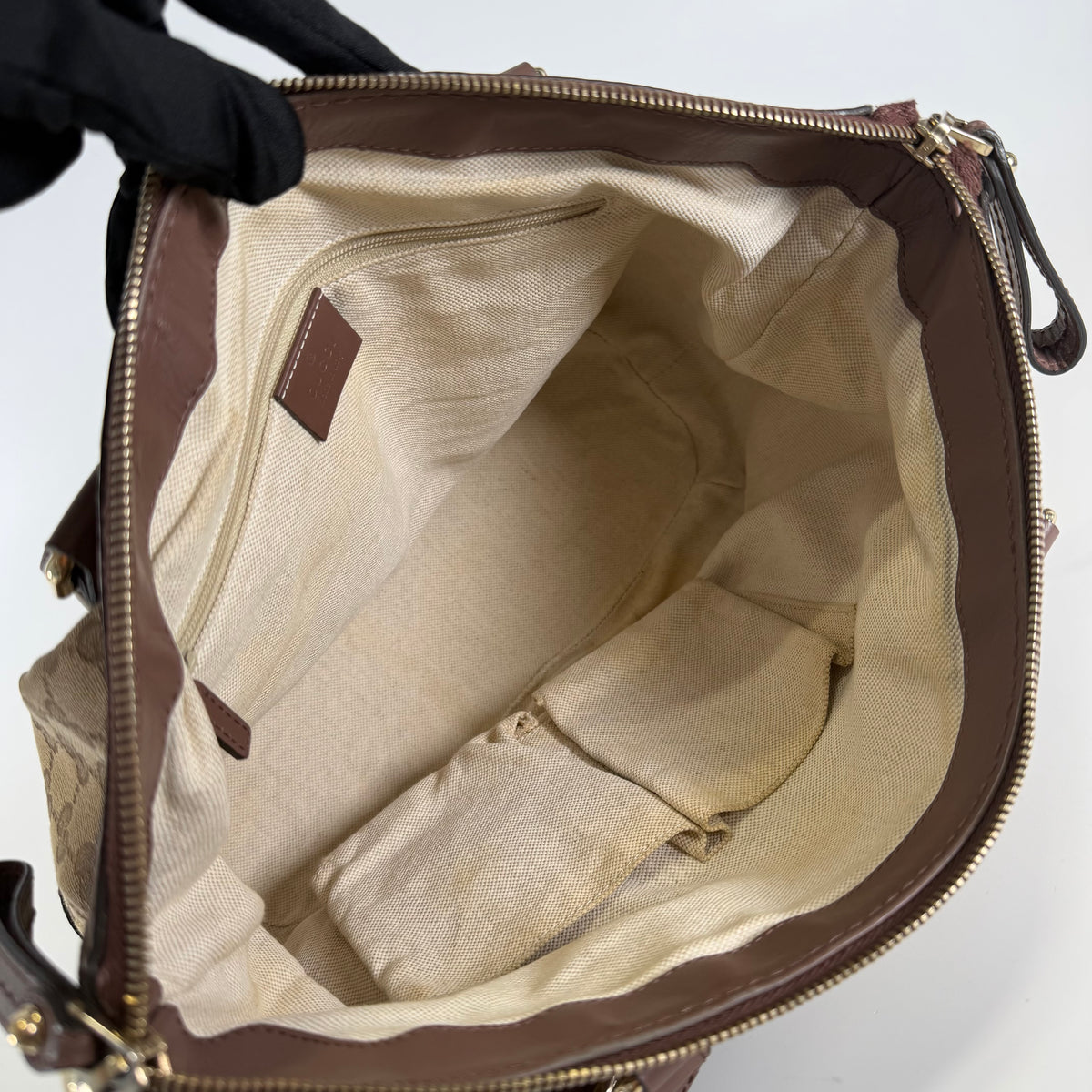 2607 secondhand GUCCI Suki Tote Bag 247902/ GG canvas / Brown B Rank