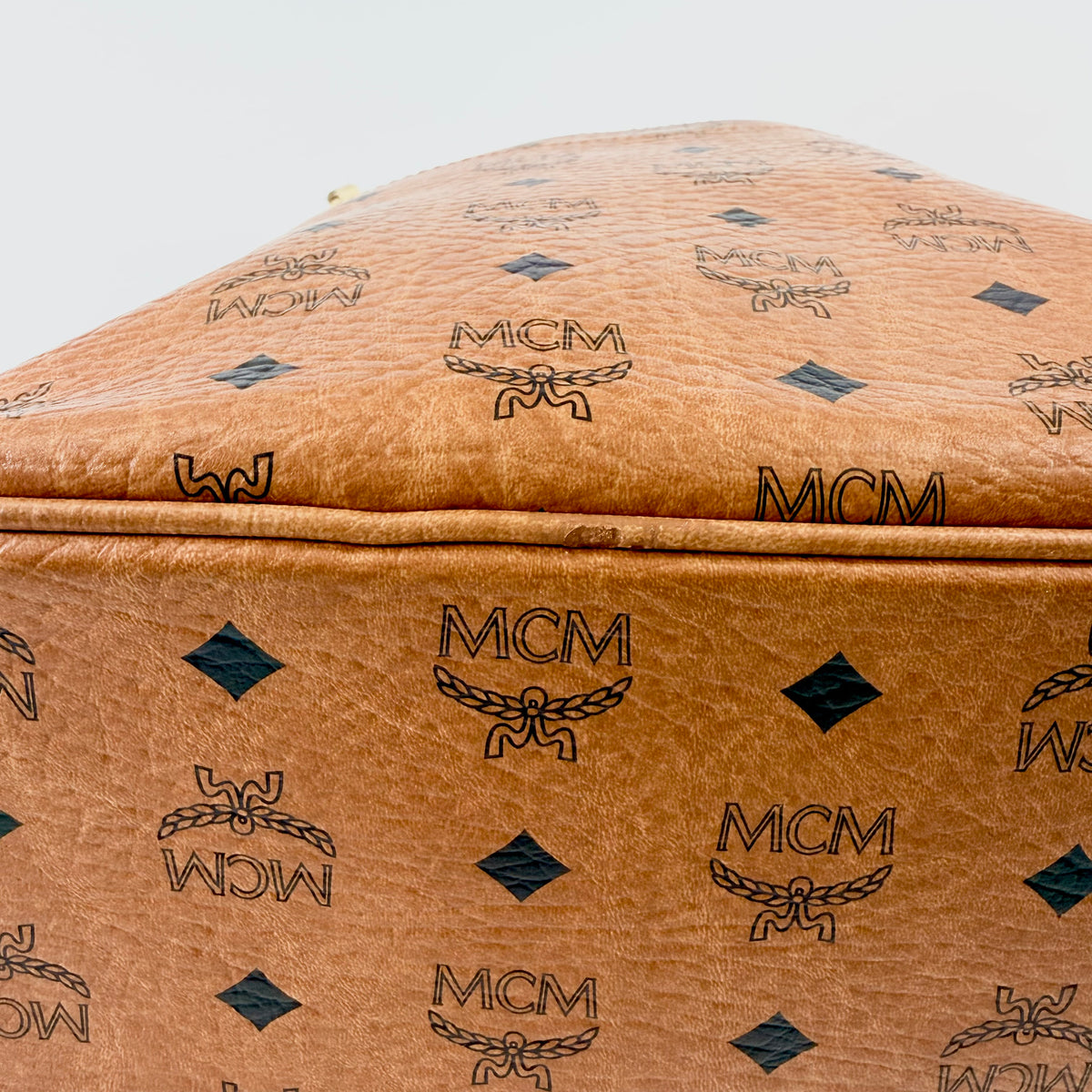 2607 secondhand MCM Visetos Pattern 2WAY backpack Brown leather