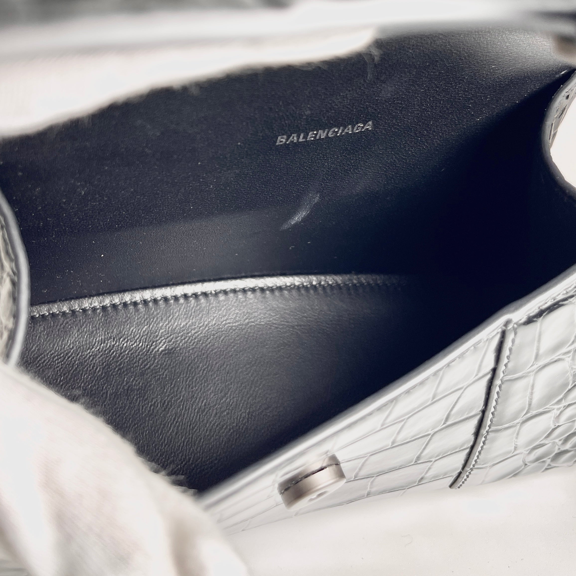 2603 secondhand BALENCIAGA Hourglass black Embossed