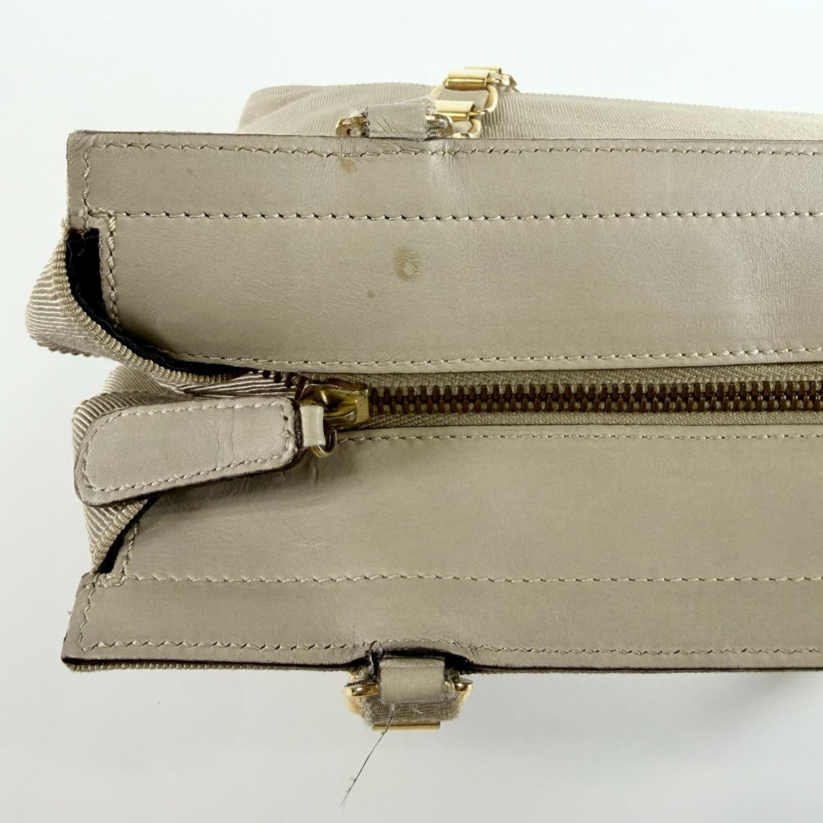 Used Tote Bag Tiered Grosgrain Chain Tote