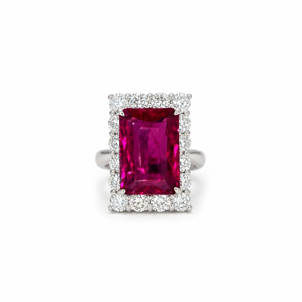 2606 secondhand Pt900 Light 5.15ct/D2.00ct 12.55ｇ