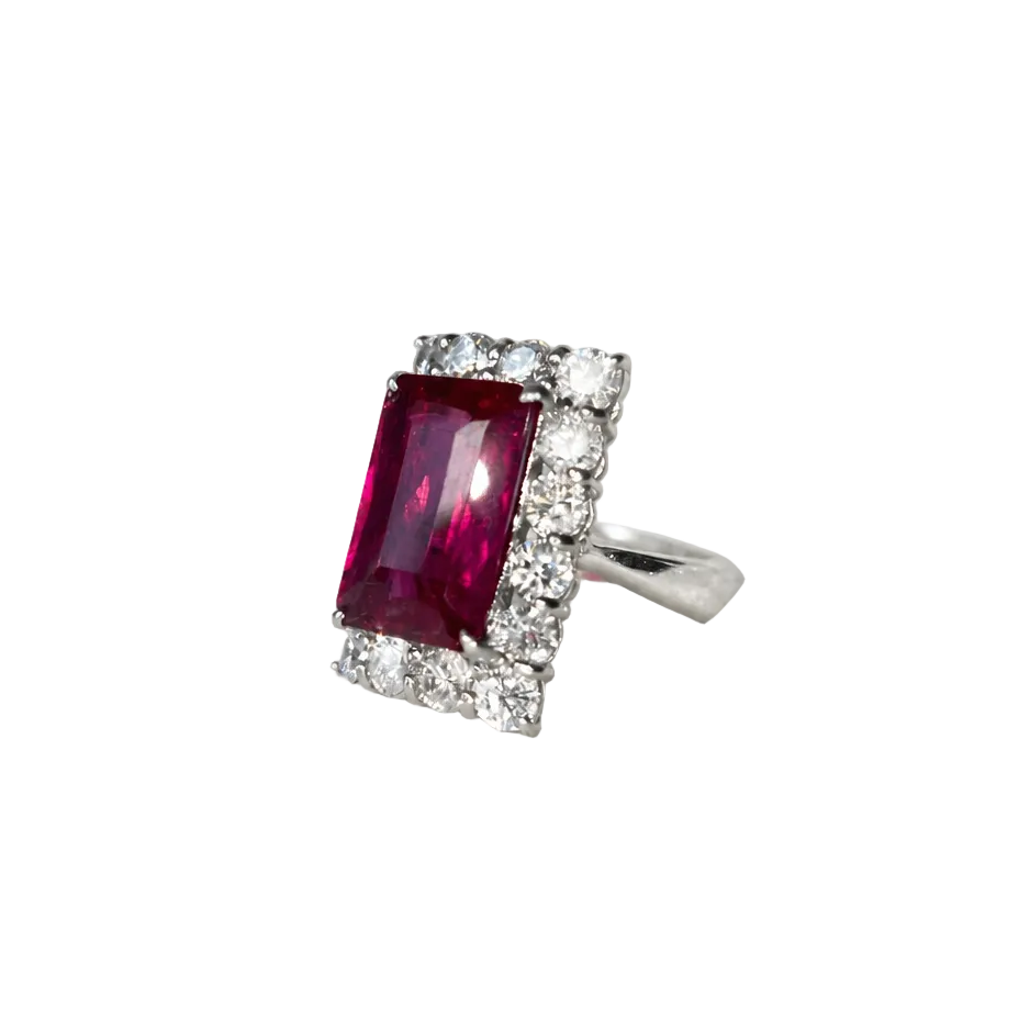 2606 secondhand Pt900 Light 5.15ct/D2.00ct 12.55ｇ