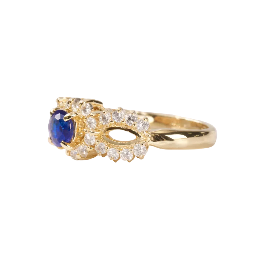 2605 secondhand K18 ring S0.32/D0.38ct　3.0g　#11