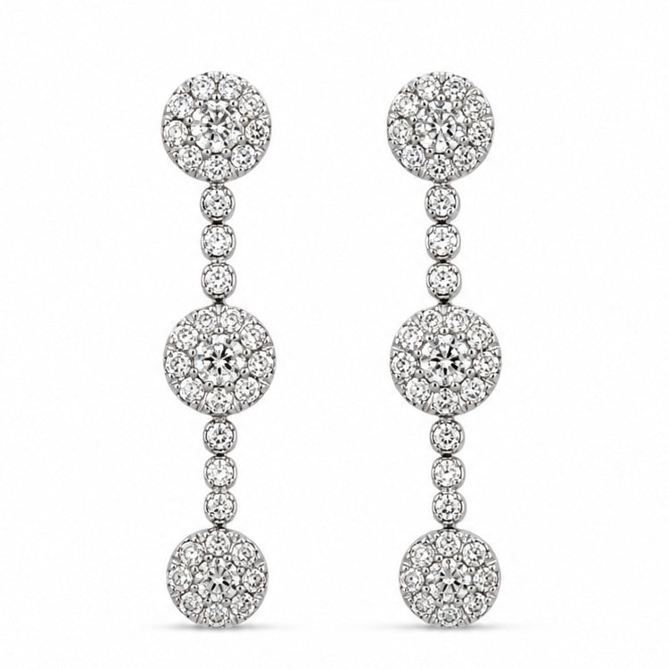 2608 secondhand K18WG earrings 　D0.5×2　3.3g