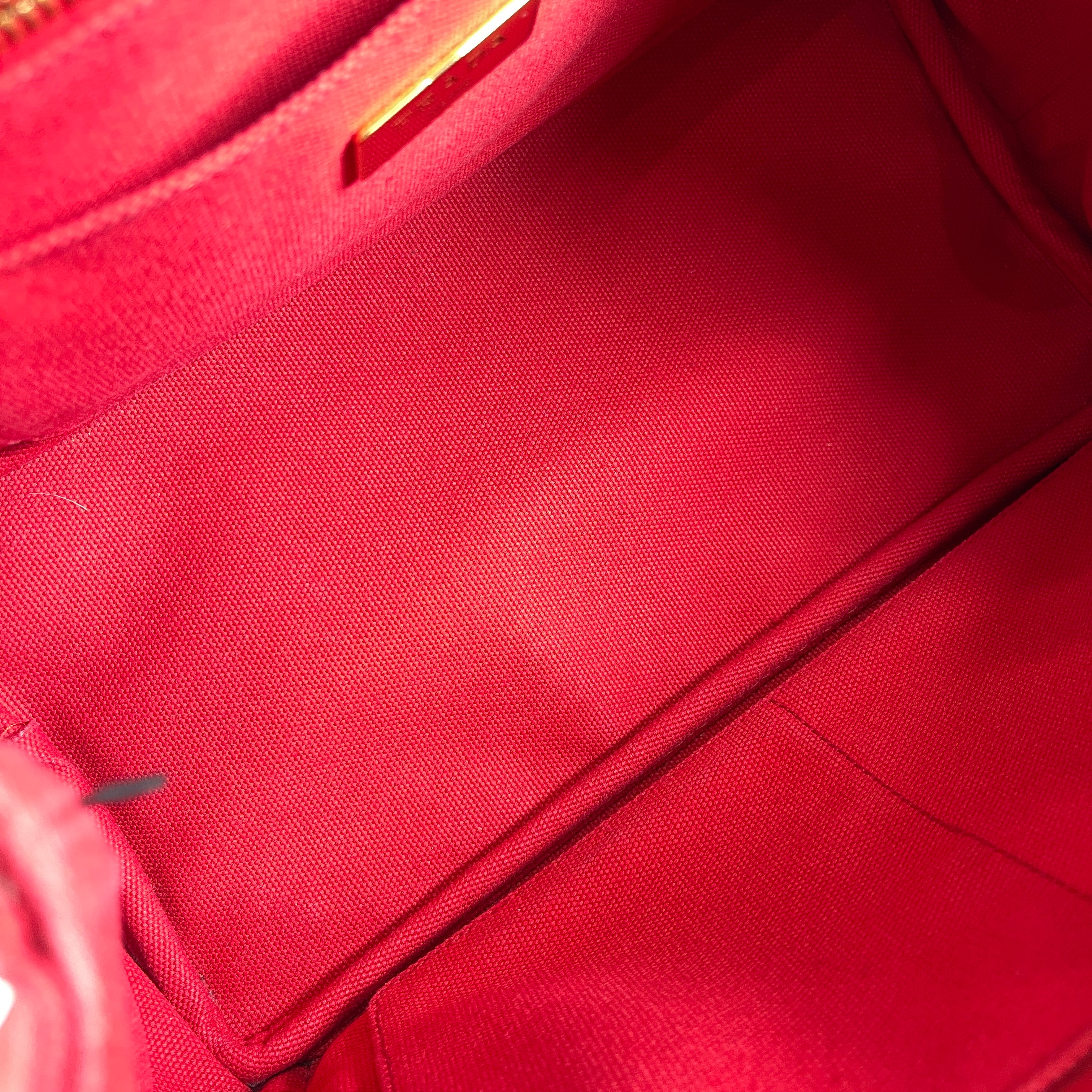 2512 secondhand  PRADA Canapa hand bag Red canvas