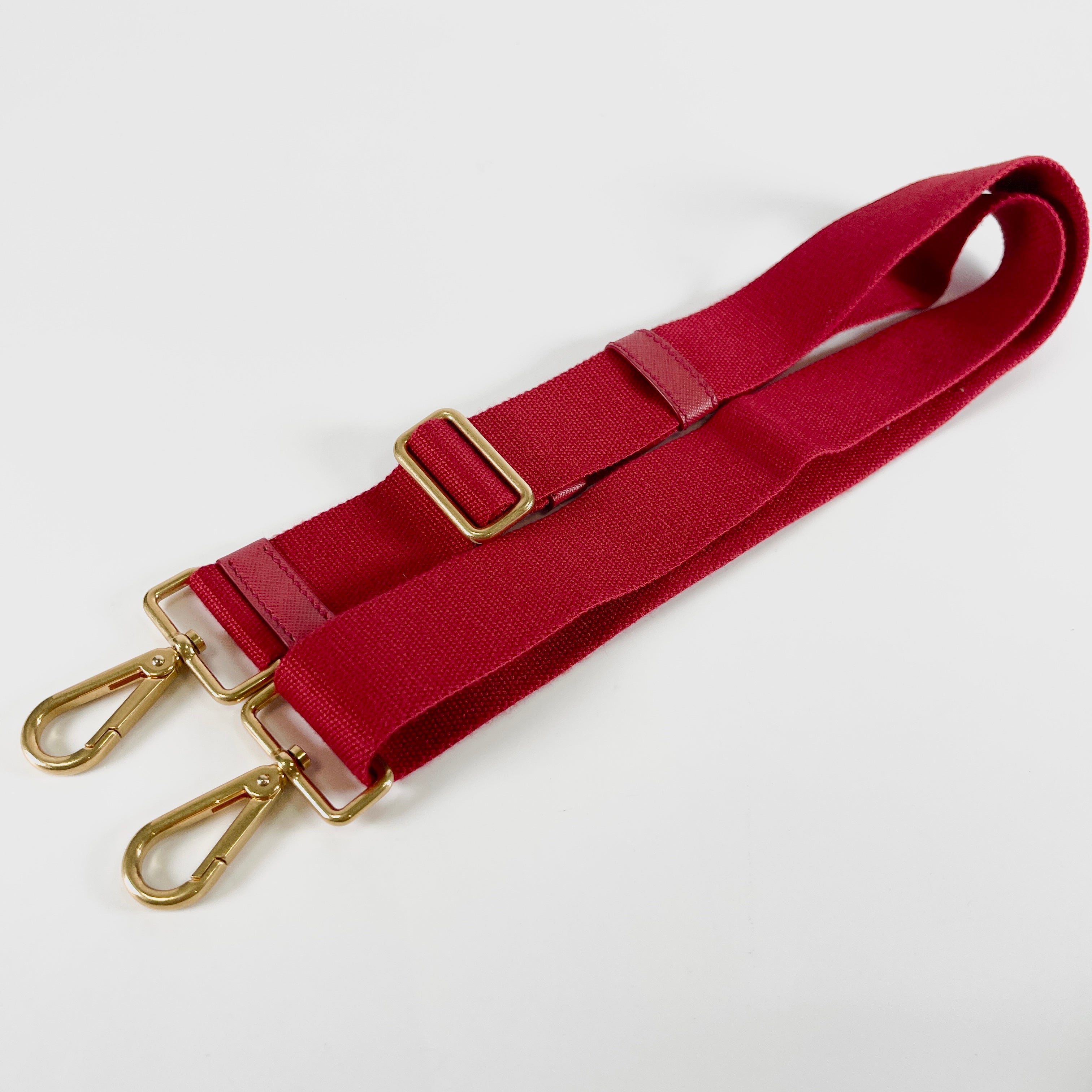 2512 secondhand  PRADA Canapa hand bag Red canvas