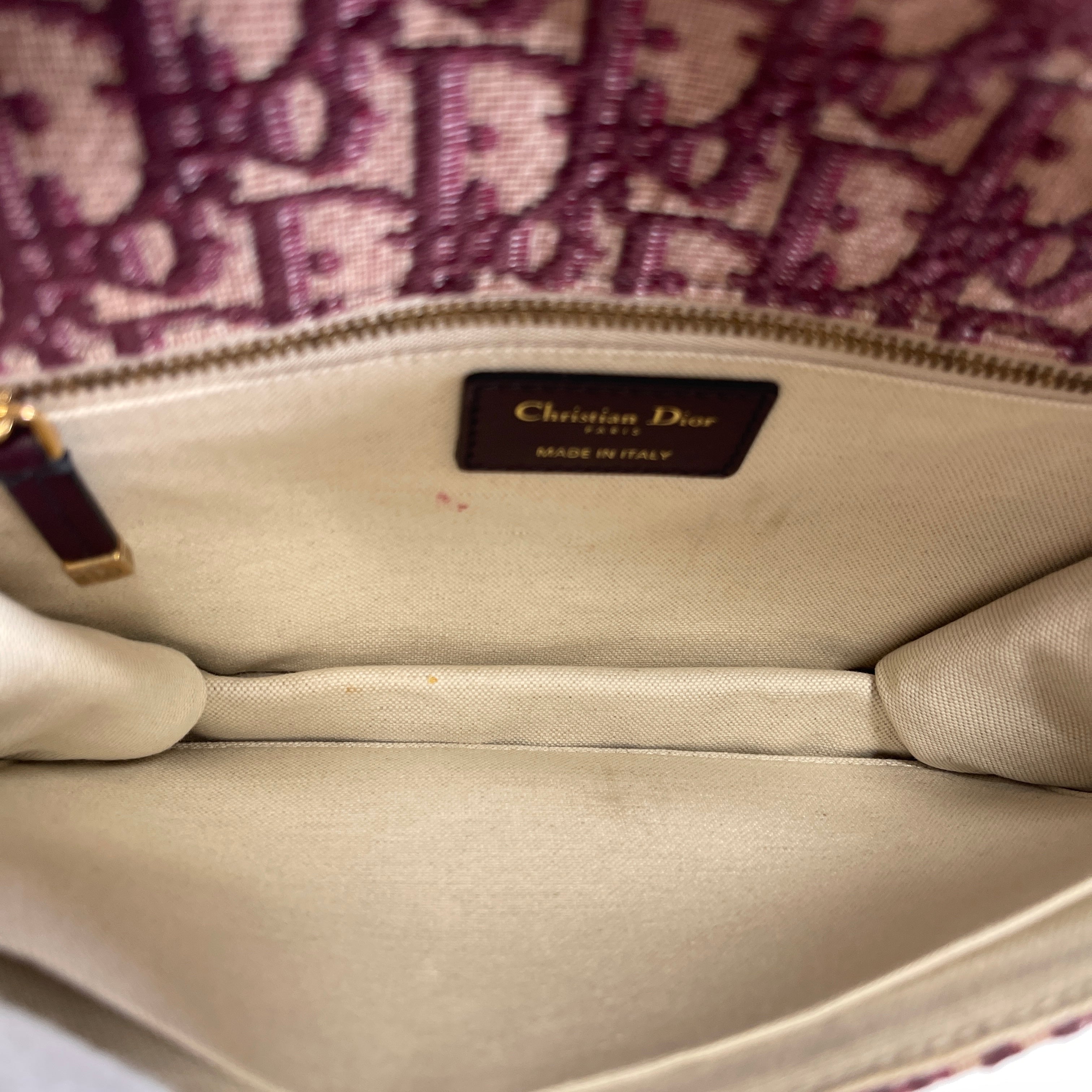 2605 secondhand CD of leak Addict canvas × leather Shoulder bag Bordeaux