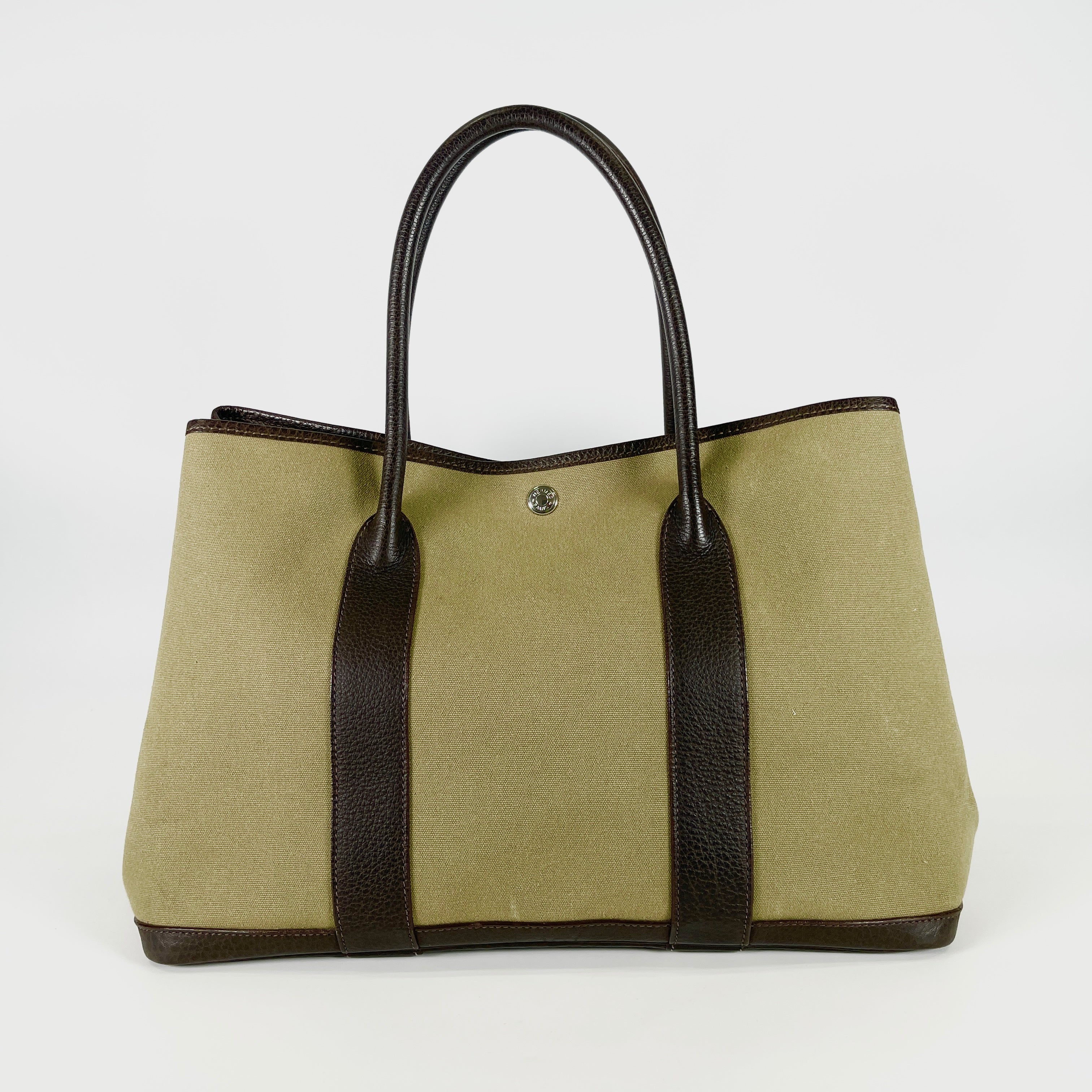 2605 secondhand HERMES brand bag Garden Party PM F Khaki