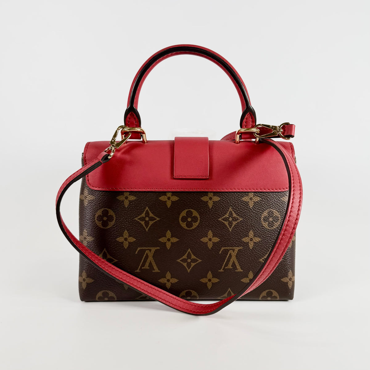 2608 secondhand LOUIS VUITTON Vivienne Lockme BB Monogram Bag Red