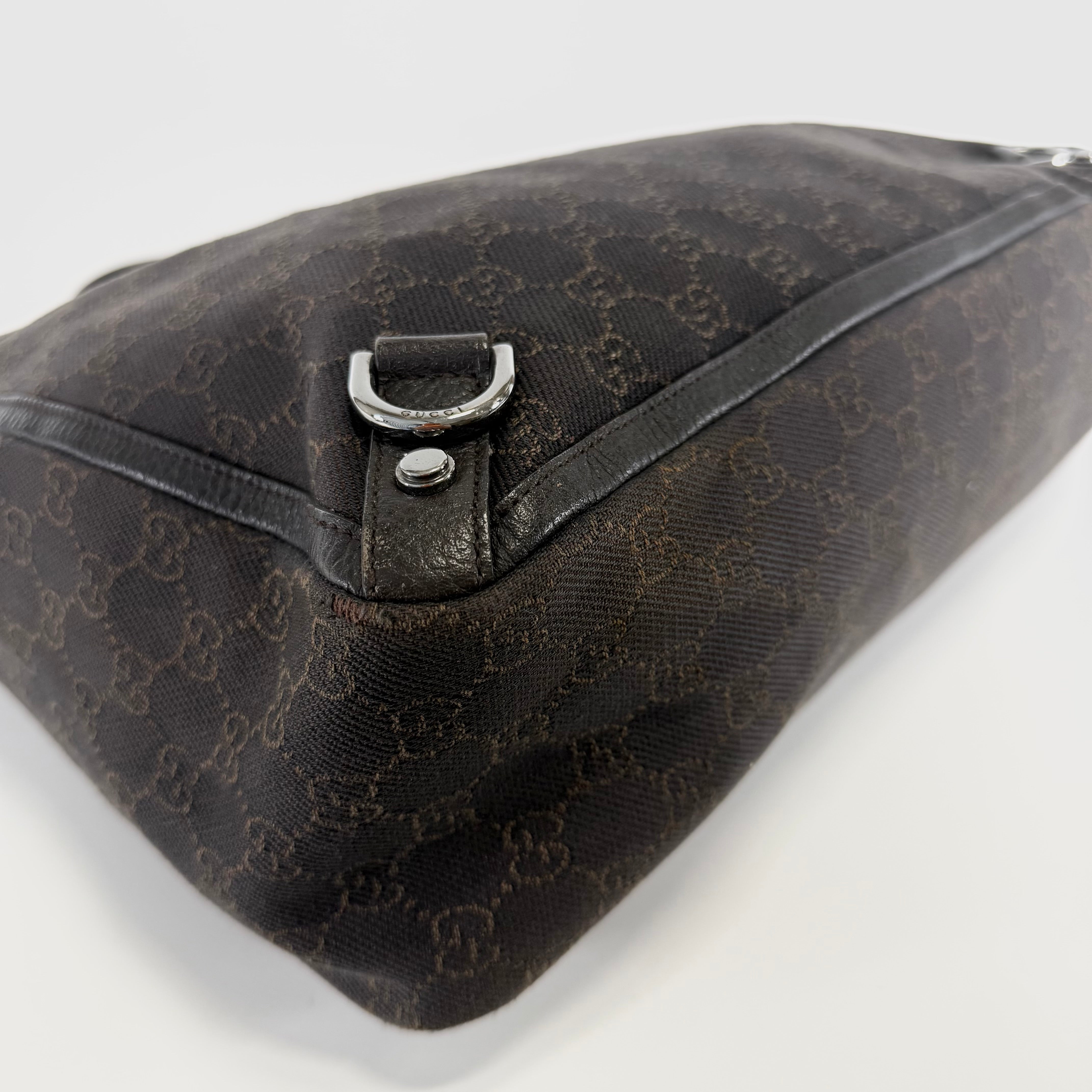 2608 secondhand GUCCI Abby / GG canvas Tote Bag canvas 498879 Brown B