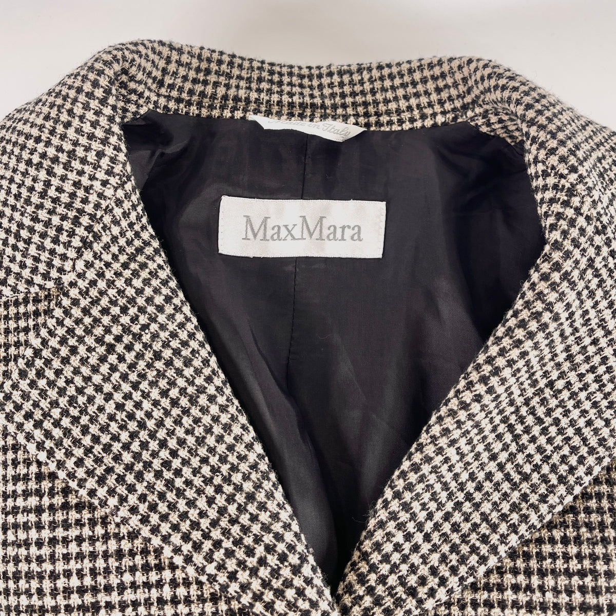 2607 secondhand jacket MAX MARA beige black polyester nylon size 42 ladies