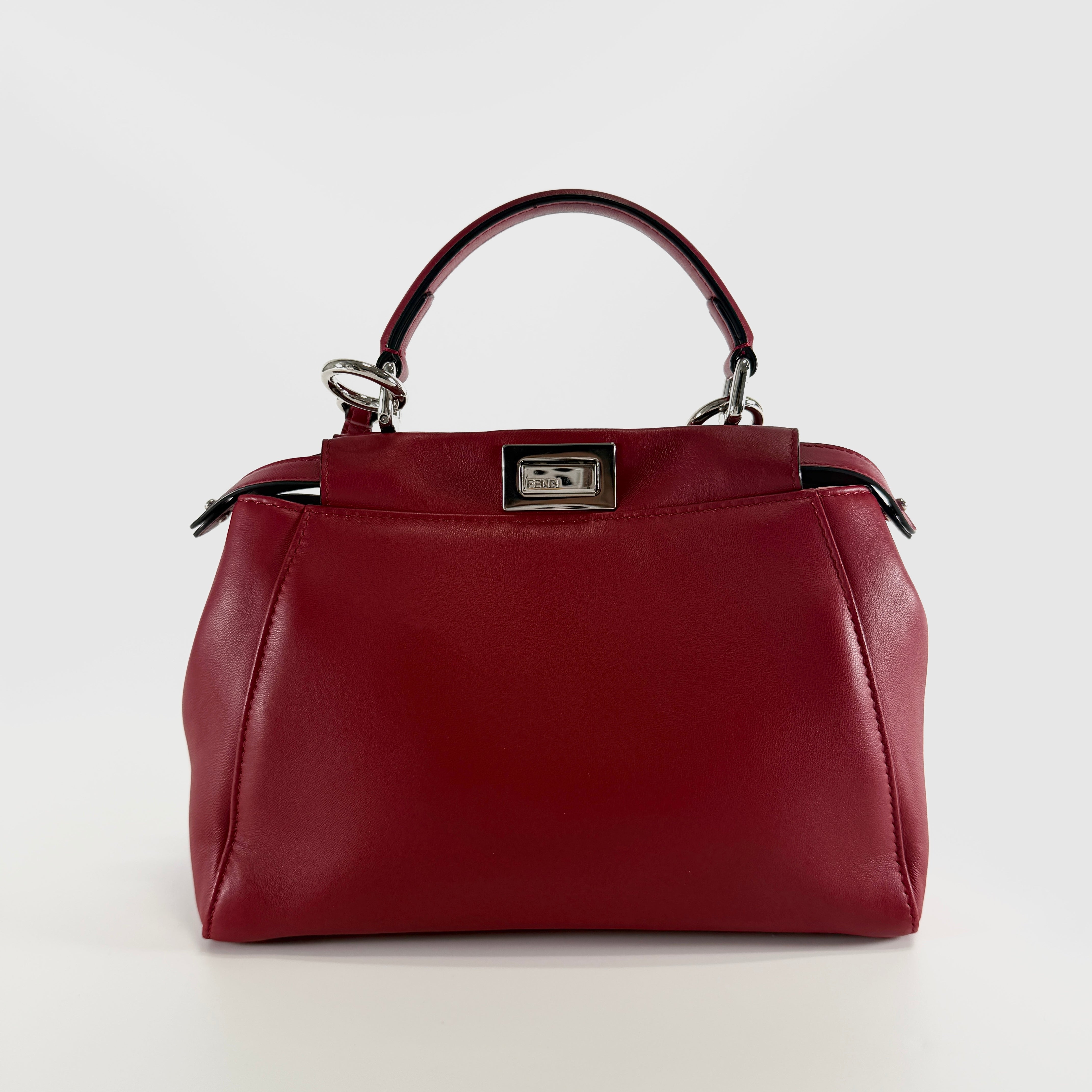 2605 secondhand FENDI leather Peekaboo 2WAY bag