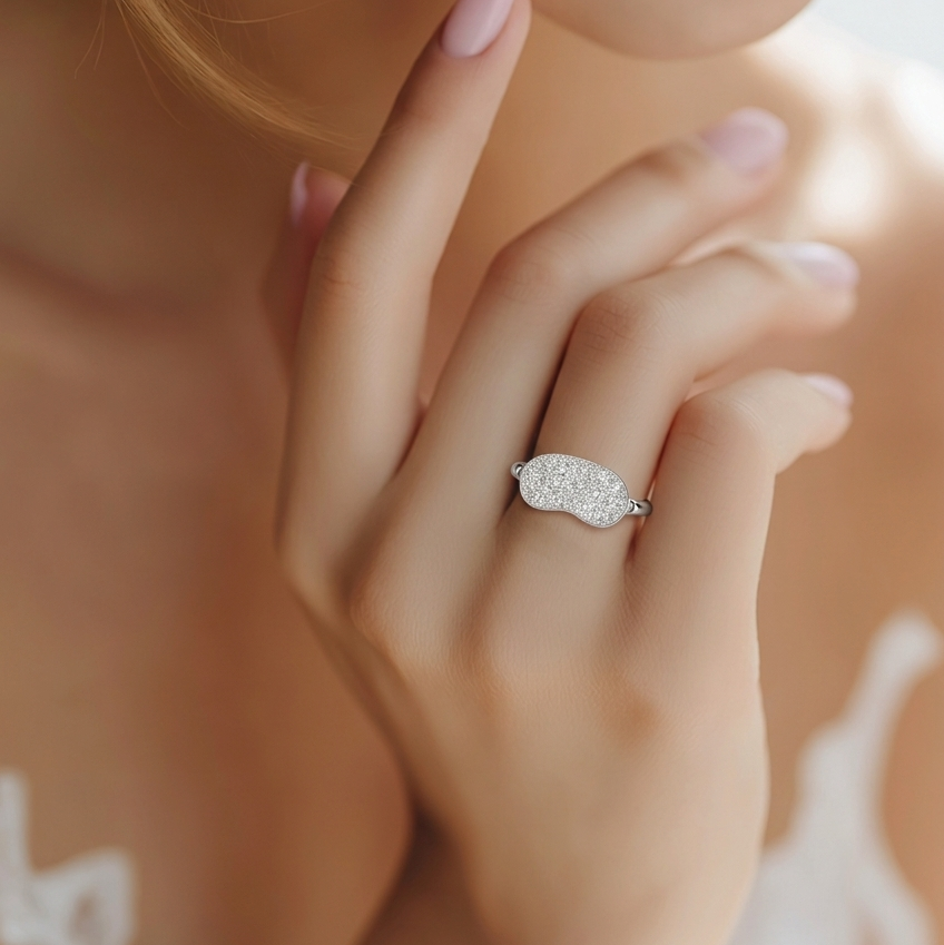 2605 secondhand Pt900 ring D0.79ct 8.8g FREE