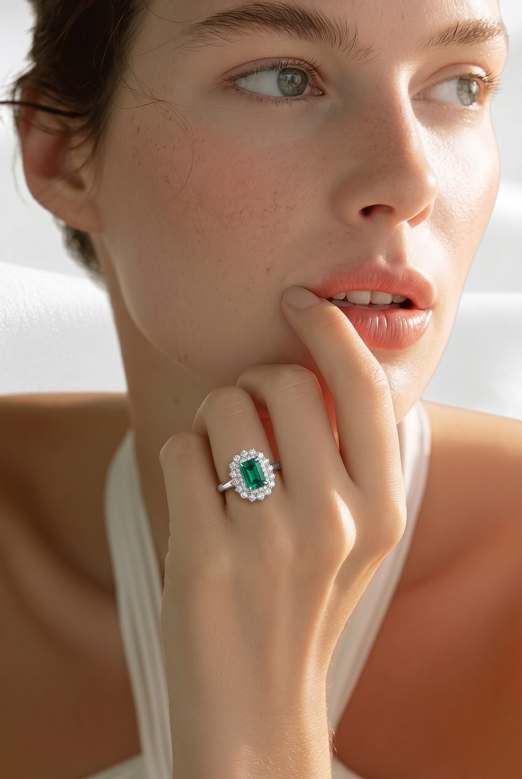 2606 secondhand Pt900 E0.88ct/D0.51ct 4.76ｇ