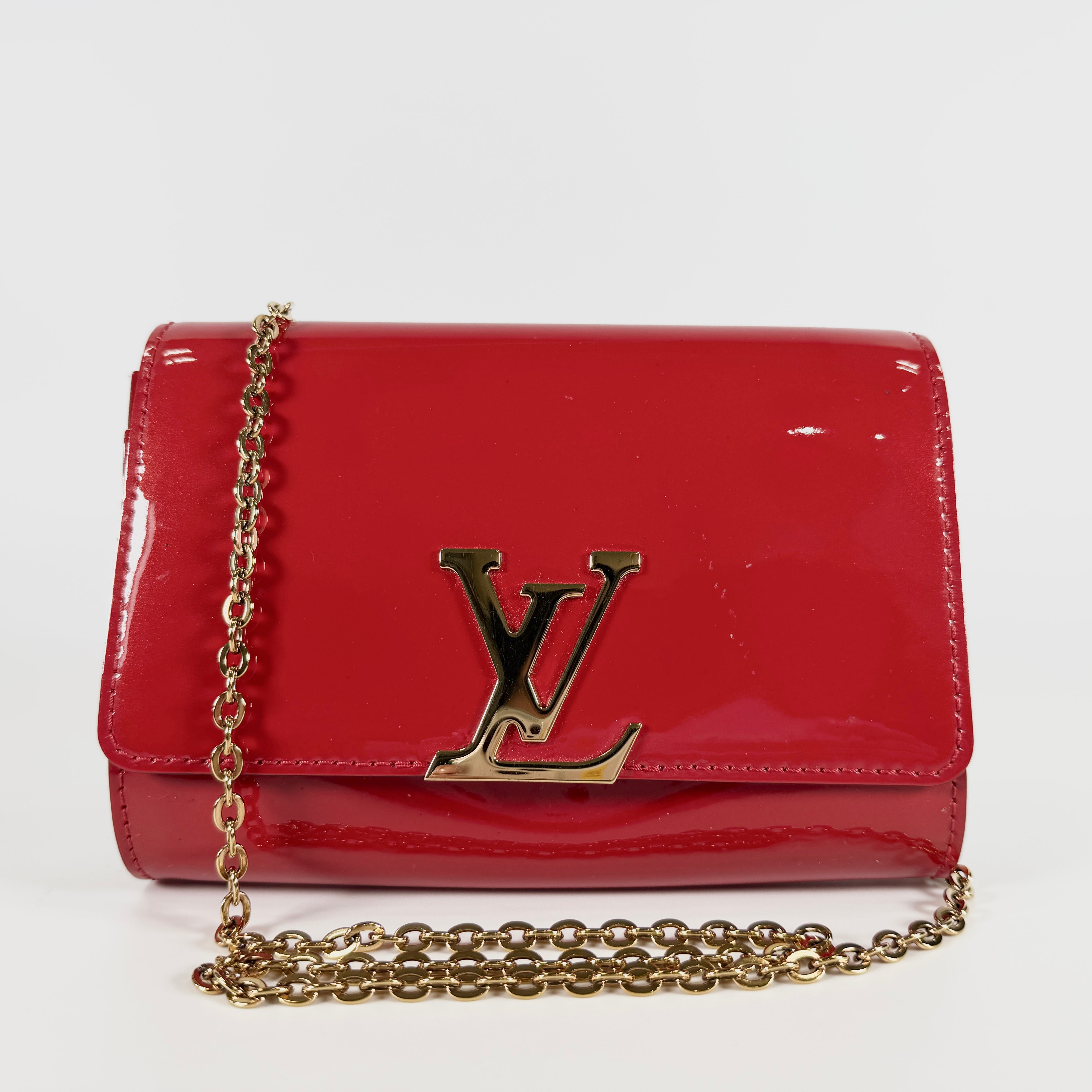 2605 secondhand LV logo Pochette Louise FL1147 Red