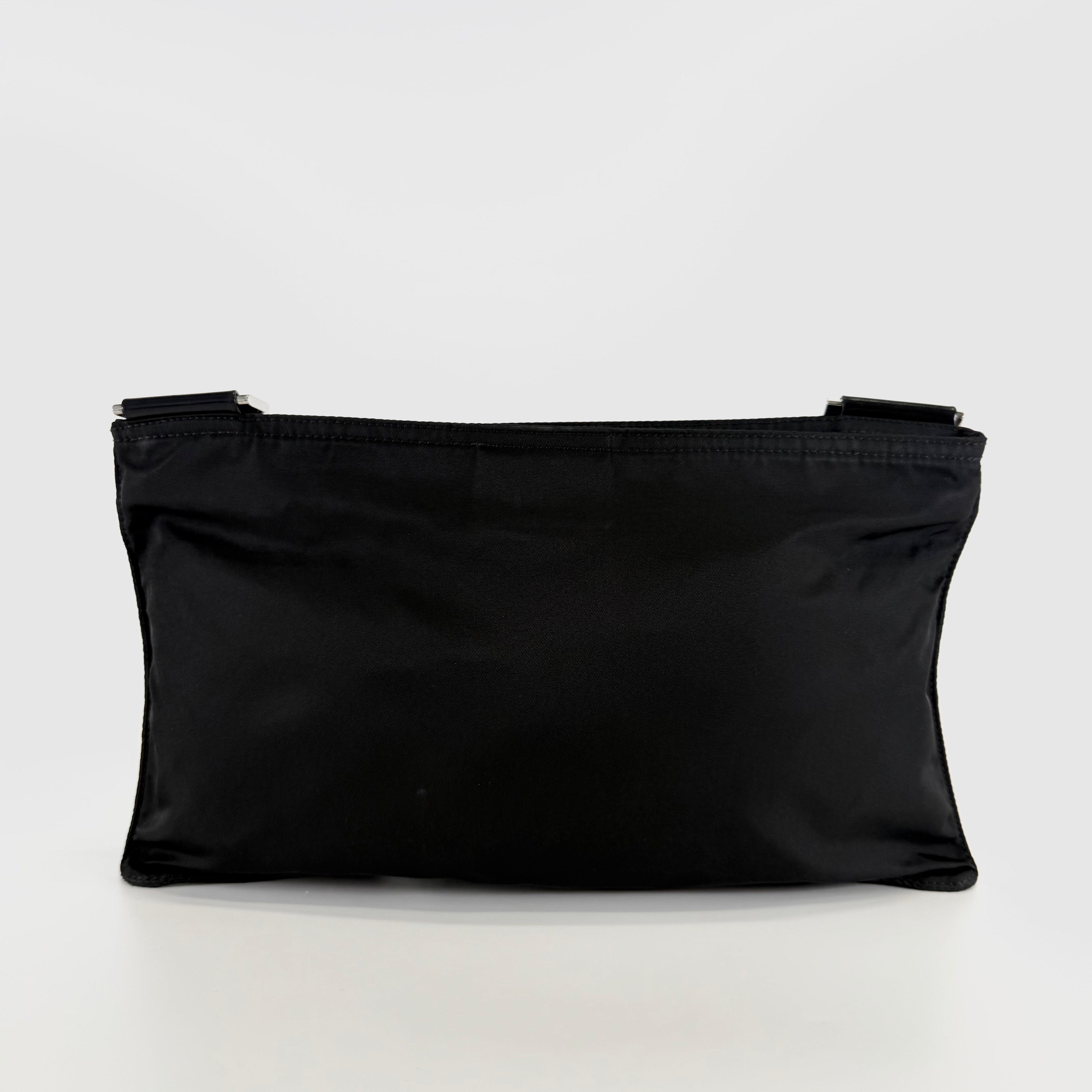 2608 secondhand PRADA Shoulder bag nylon black B