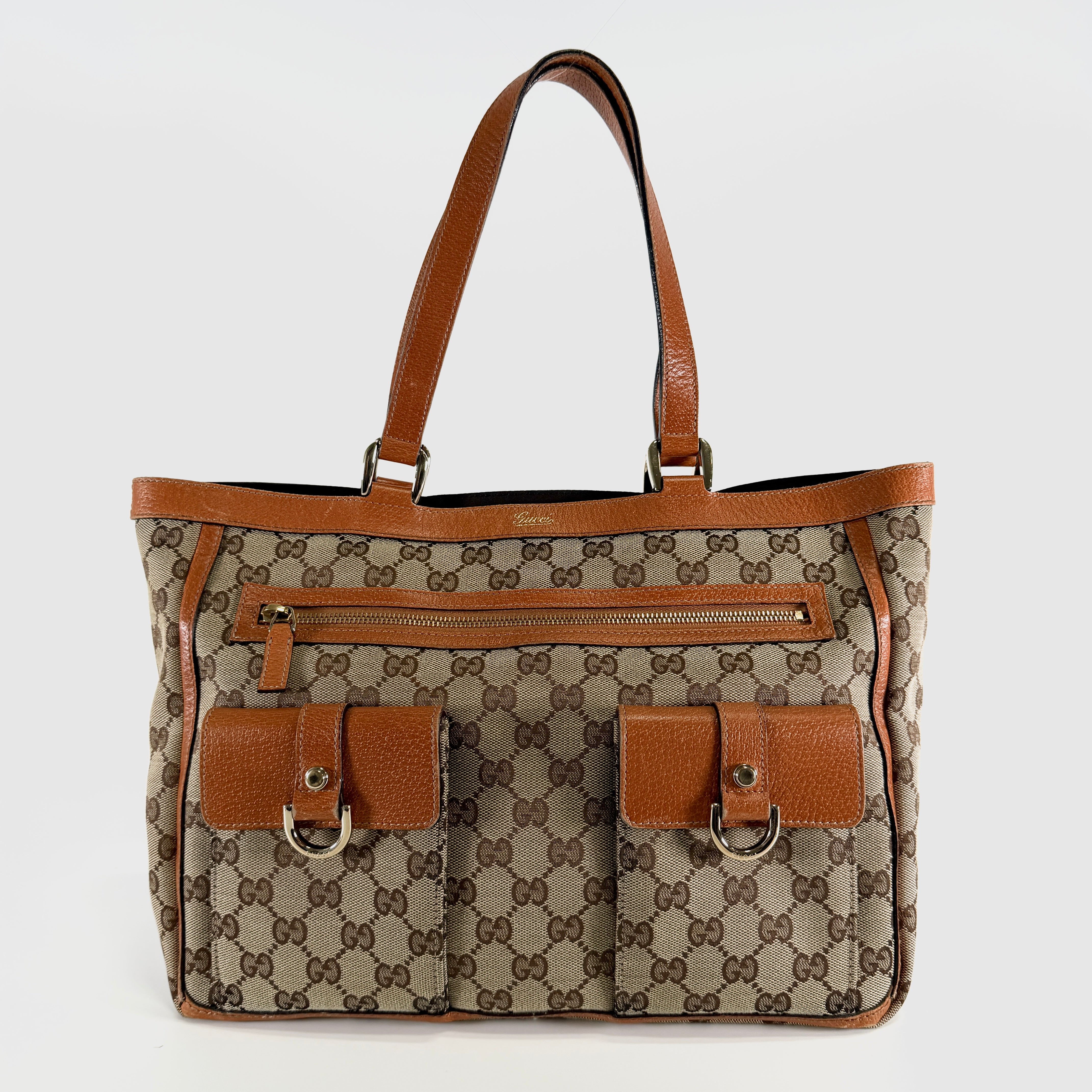 2606 secondhand GUCCI GG canvas Tote Bag