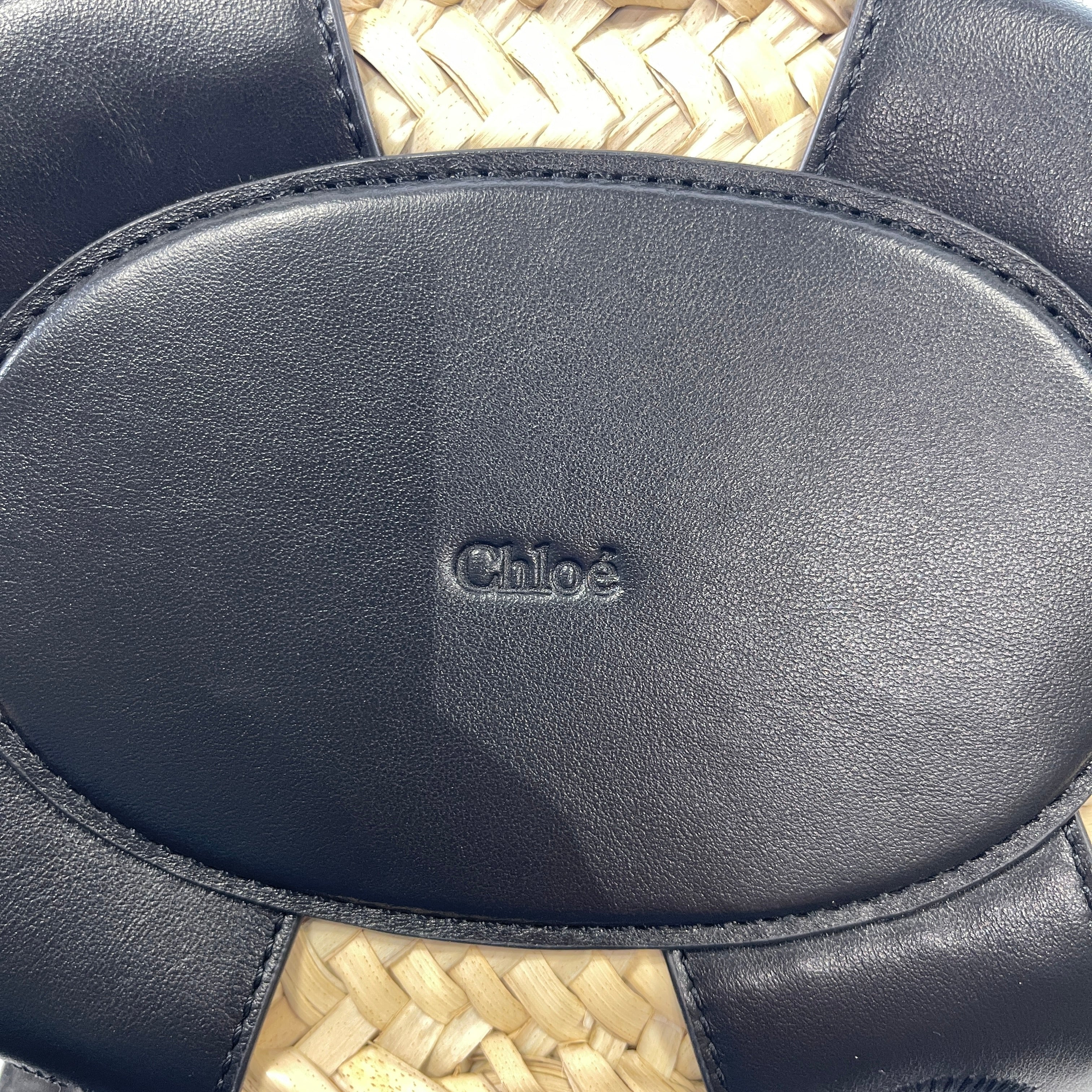 2602 secondhand Chloe basket bag 2WAY straw