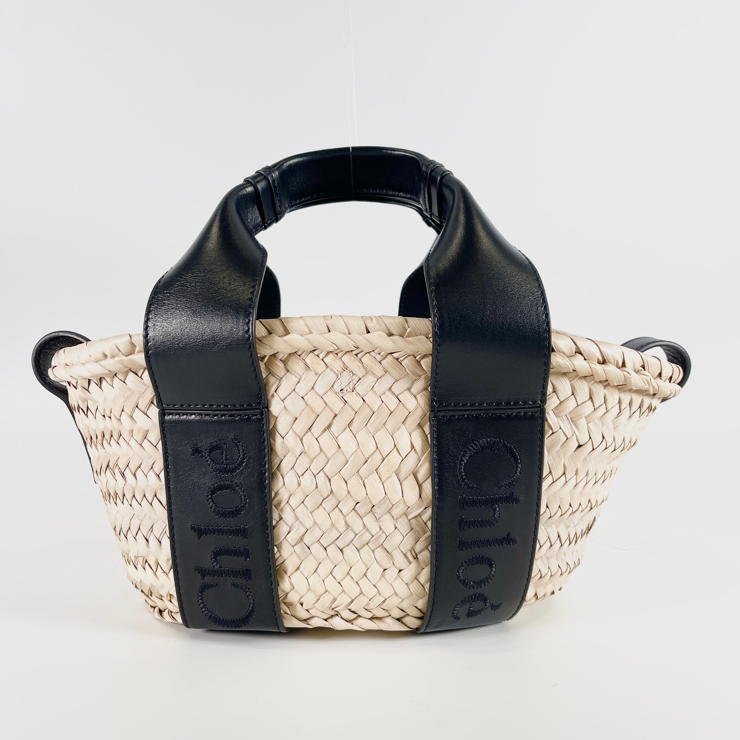 2602 secondhand Chloe basket bag 2WAY straw